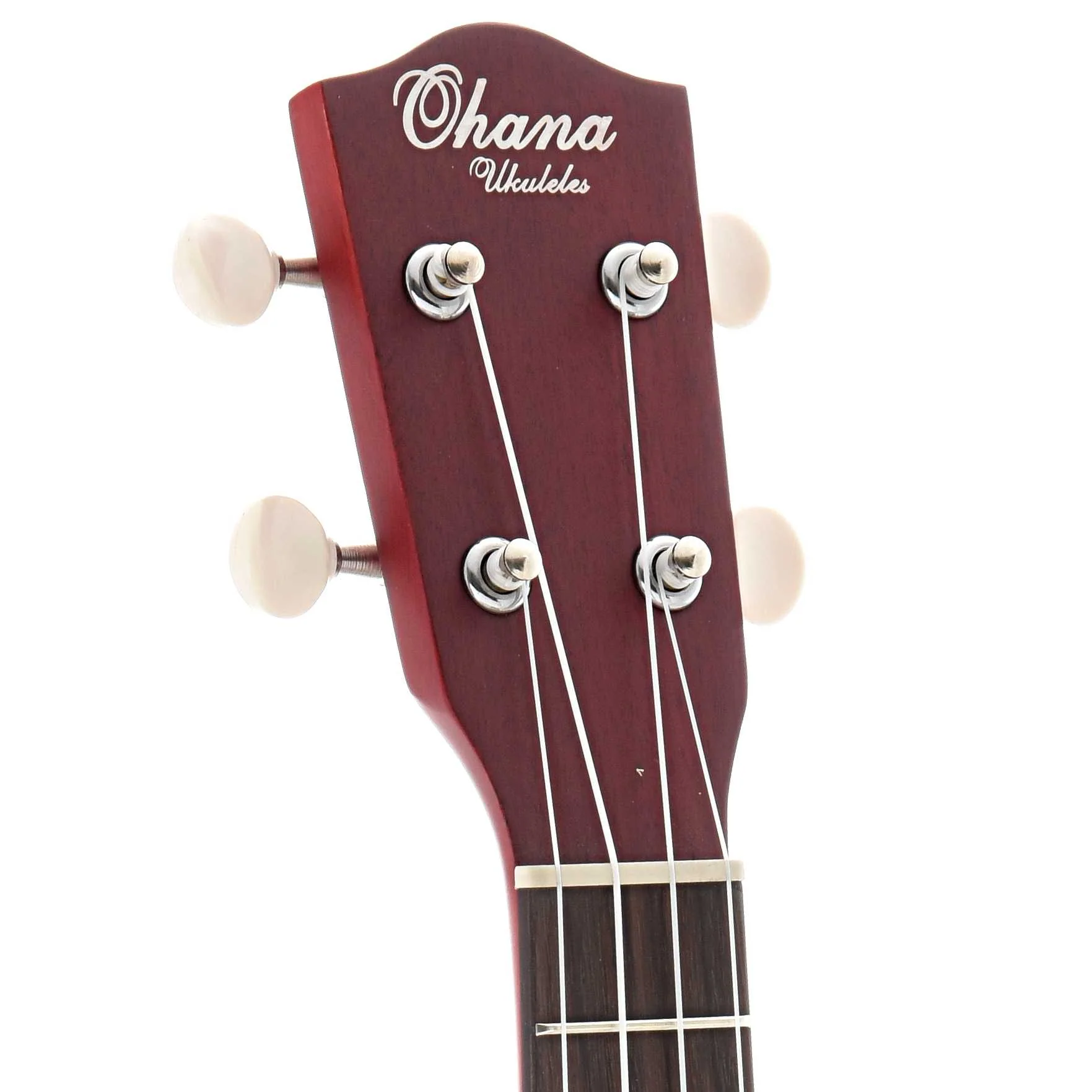 Ohana SK-10 Soprano Ukulele, Red - Image 8