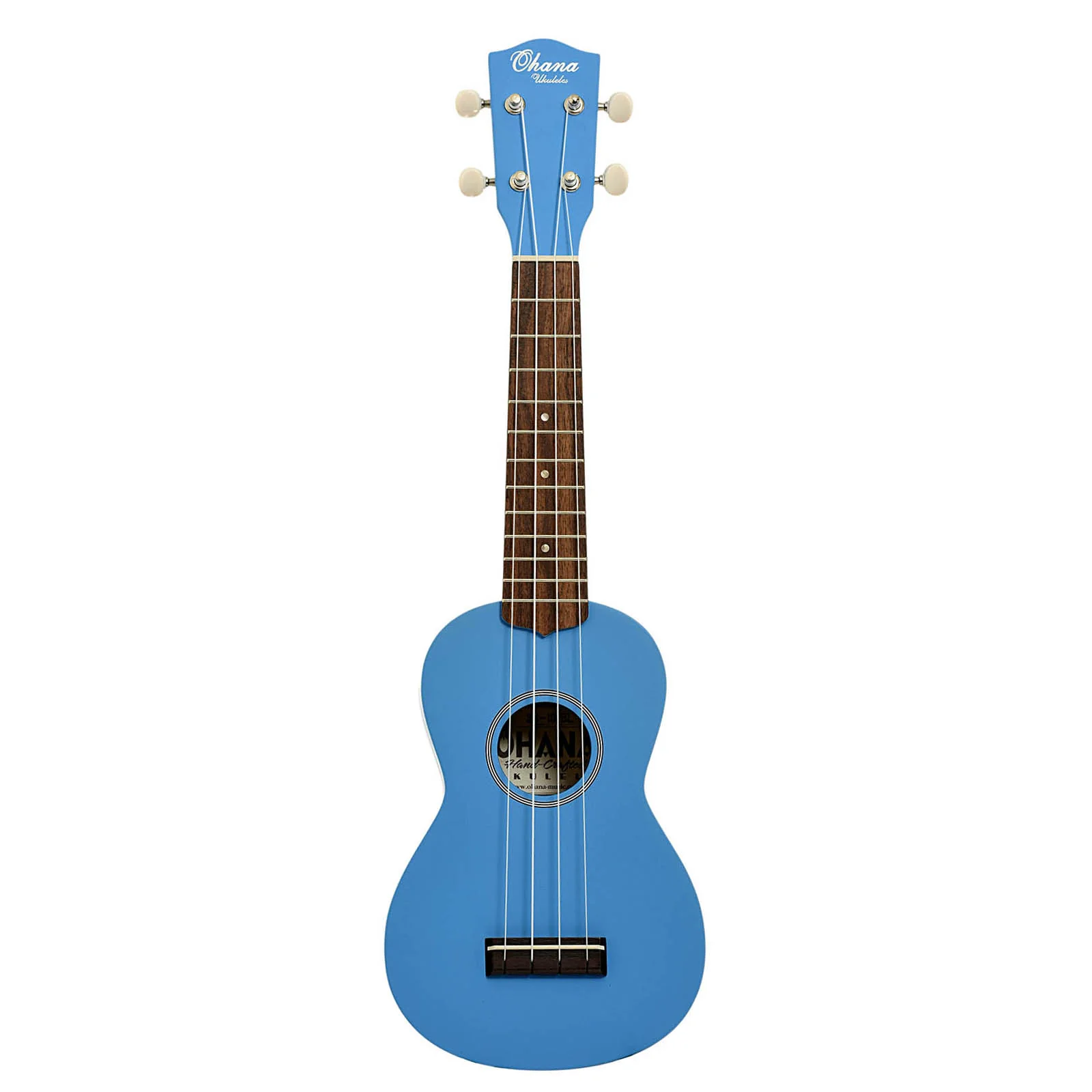 Ohana SK-10 Soprano Ukulele, Blue - Image 13