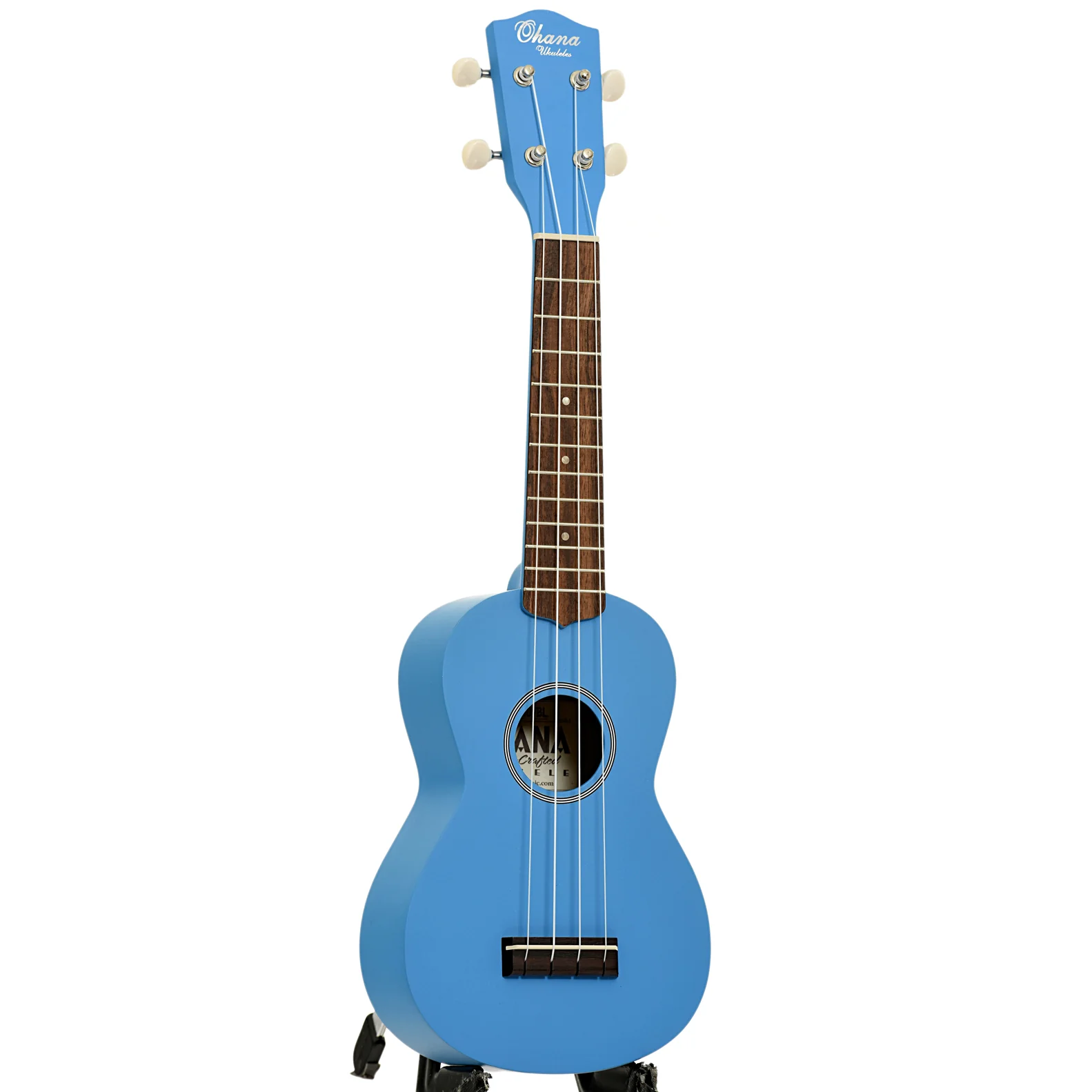 Ohana SK-10 Soprano Ukulele, Blue - Image 3