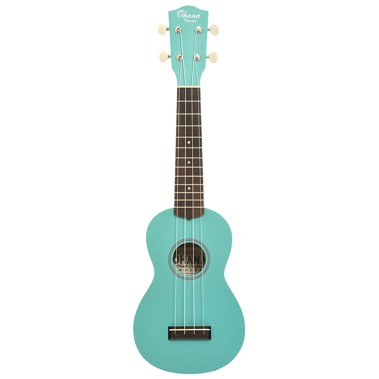 Ohana SK-10 Soprano Ukulele, Turquoise - Image 13