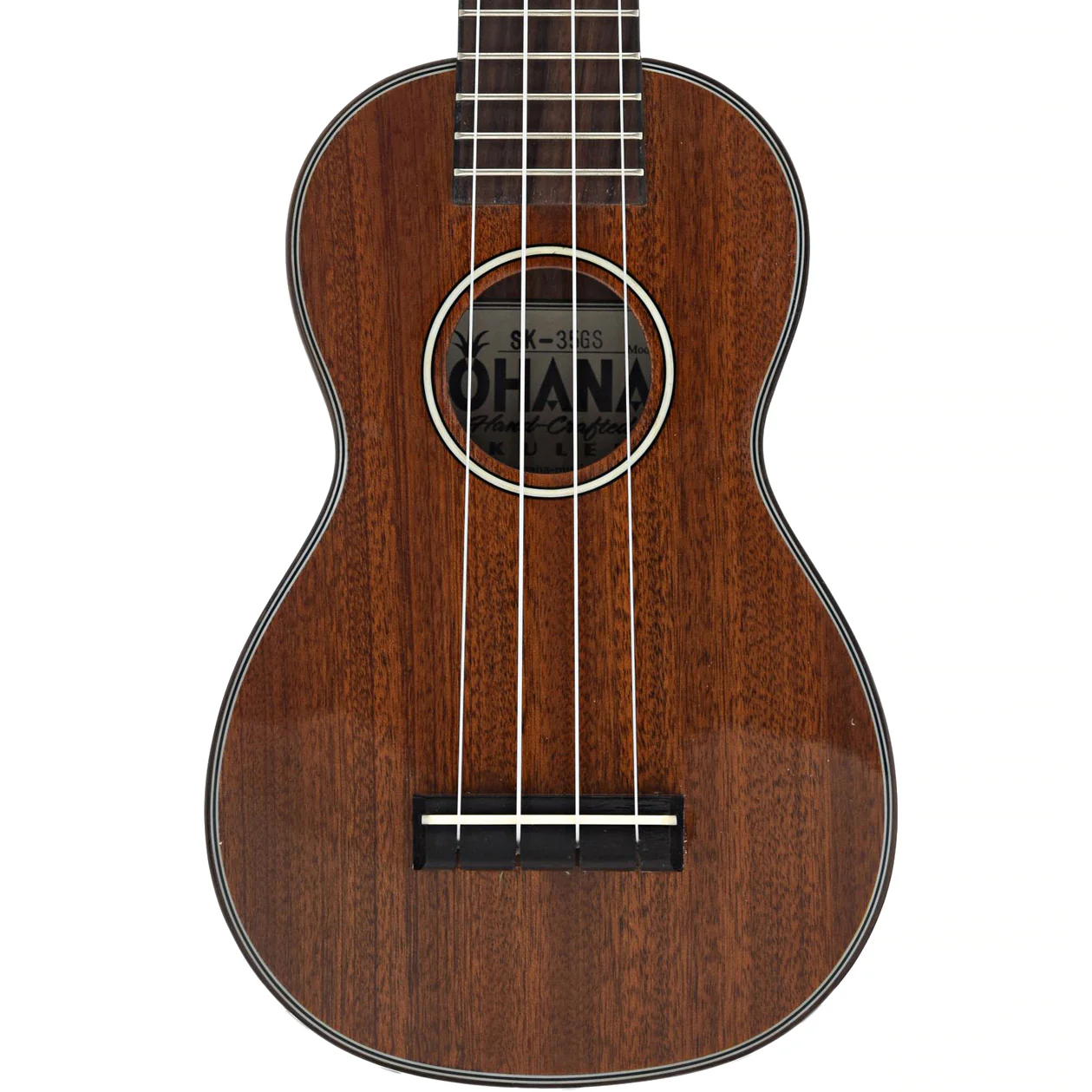 Ohana SK-35GS Soprano Ukulele, Gloss Finish and Geared Tuners - Image 2