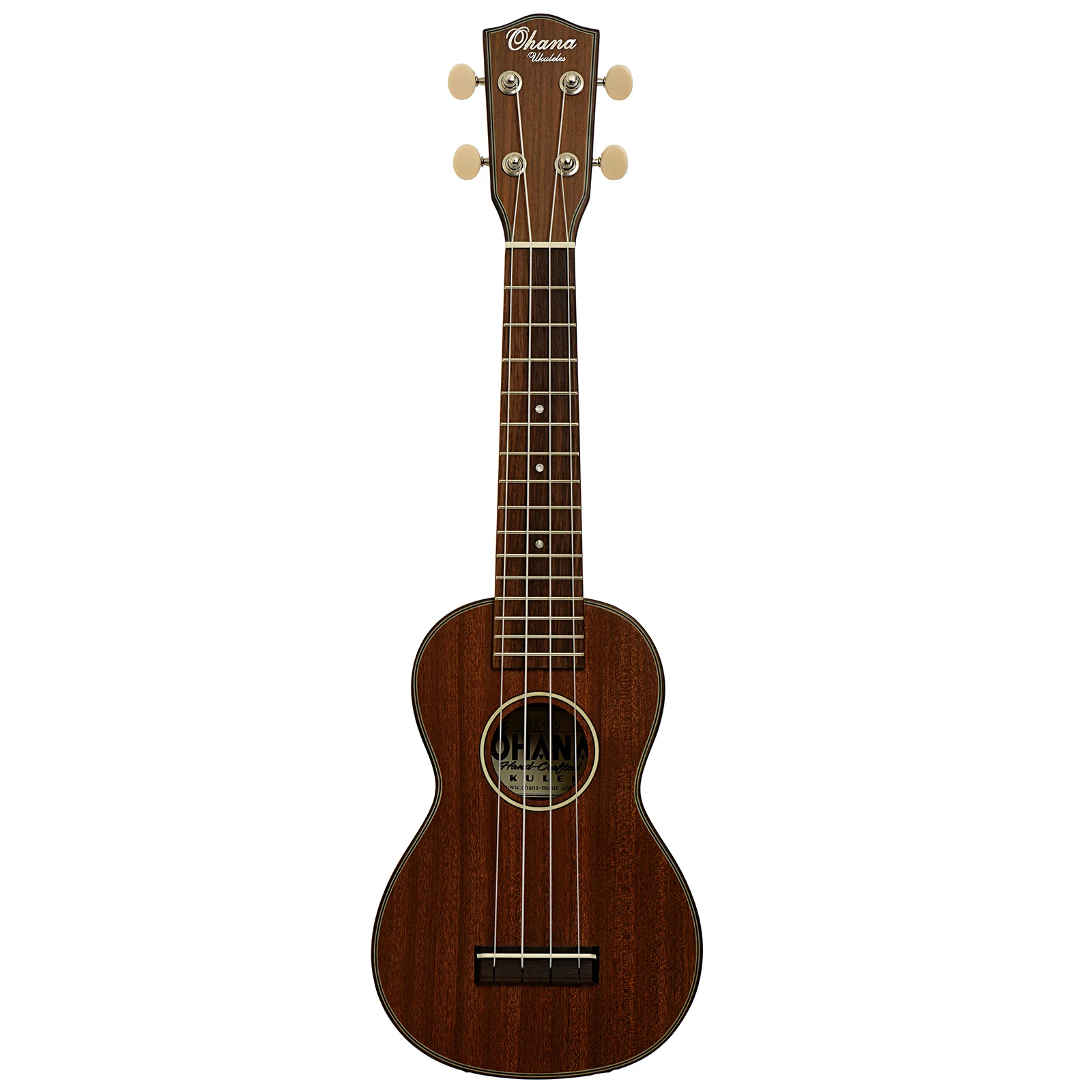 Ohana SK-35S Soprano Ukulele, with Geared Tuners - Image 13