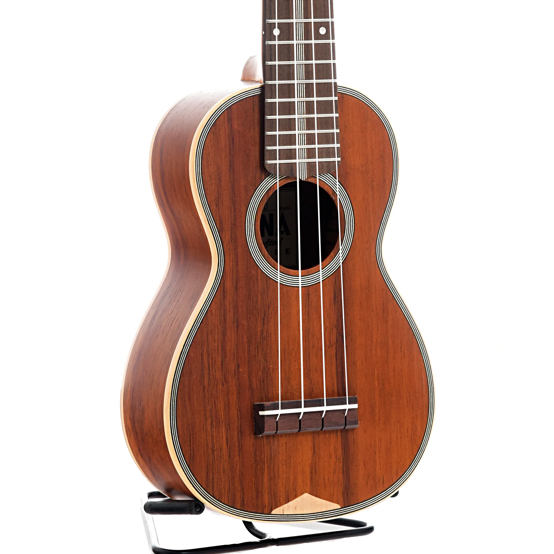 Ohana SK-390 Vintage Solid Koa 3-K Style Soprano Ukulele, with case - Image 4