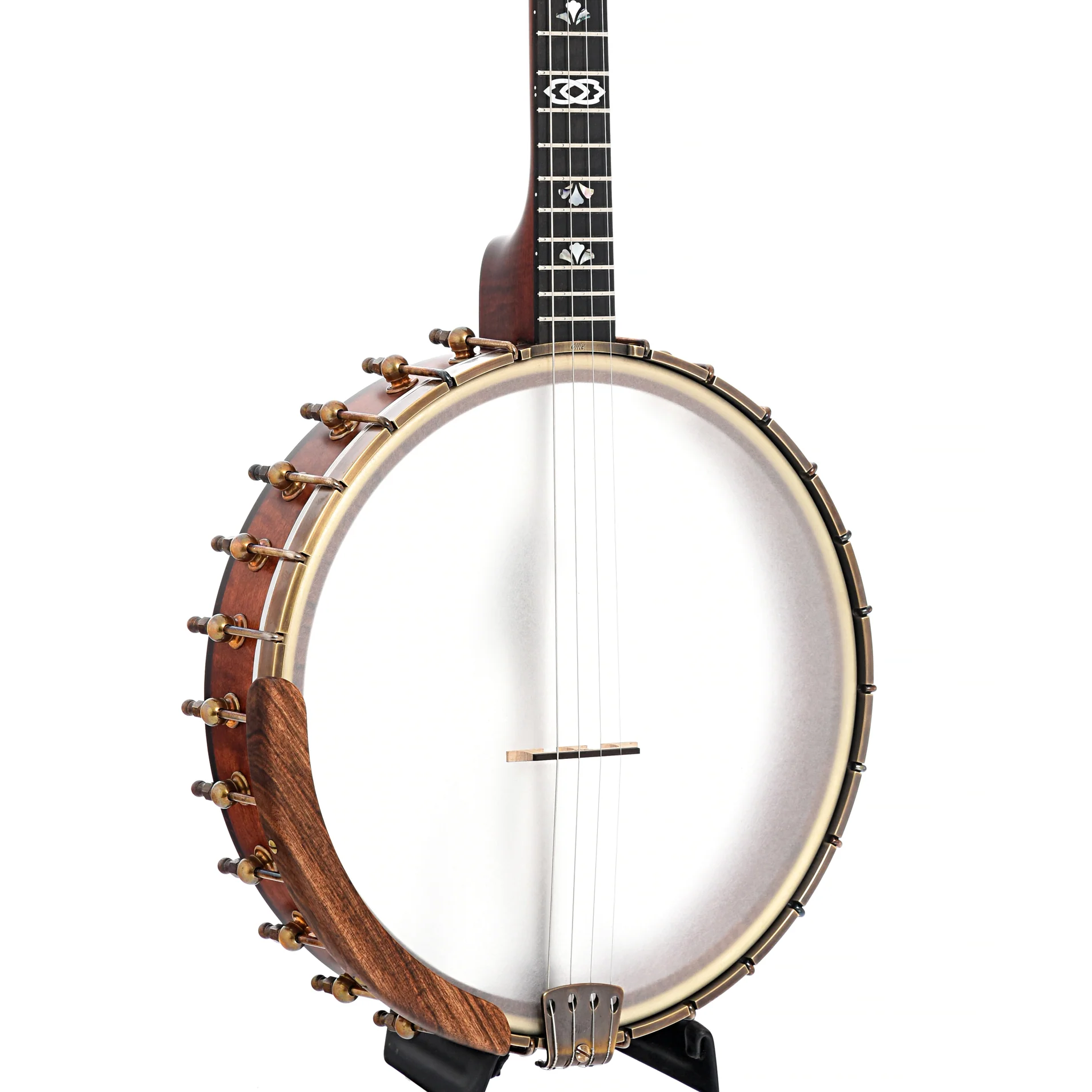 Ome Celtic 12" Tenor Banjo & Gigbag, Curly Maple, Dark Stain - Image 3