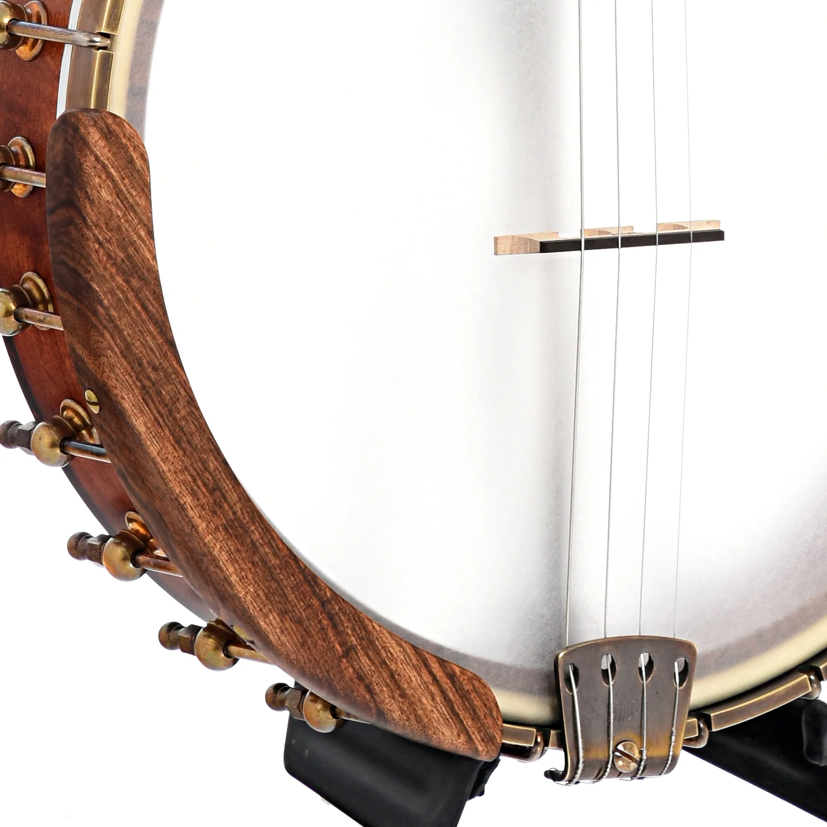Ome Celtic 12" Tenor Banjo & Gigbag, Curly Maple, Dark Stain - Image 4