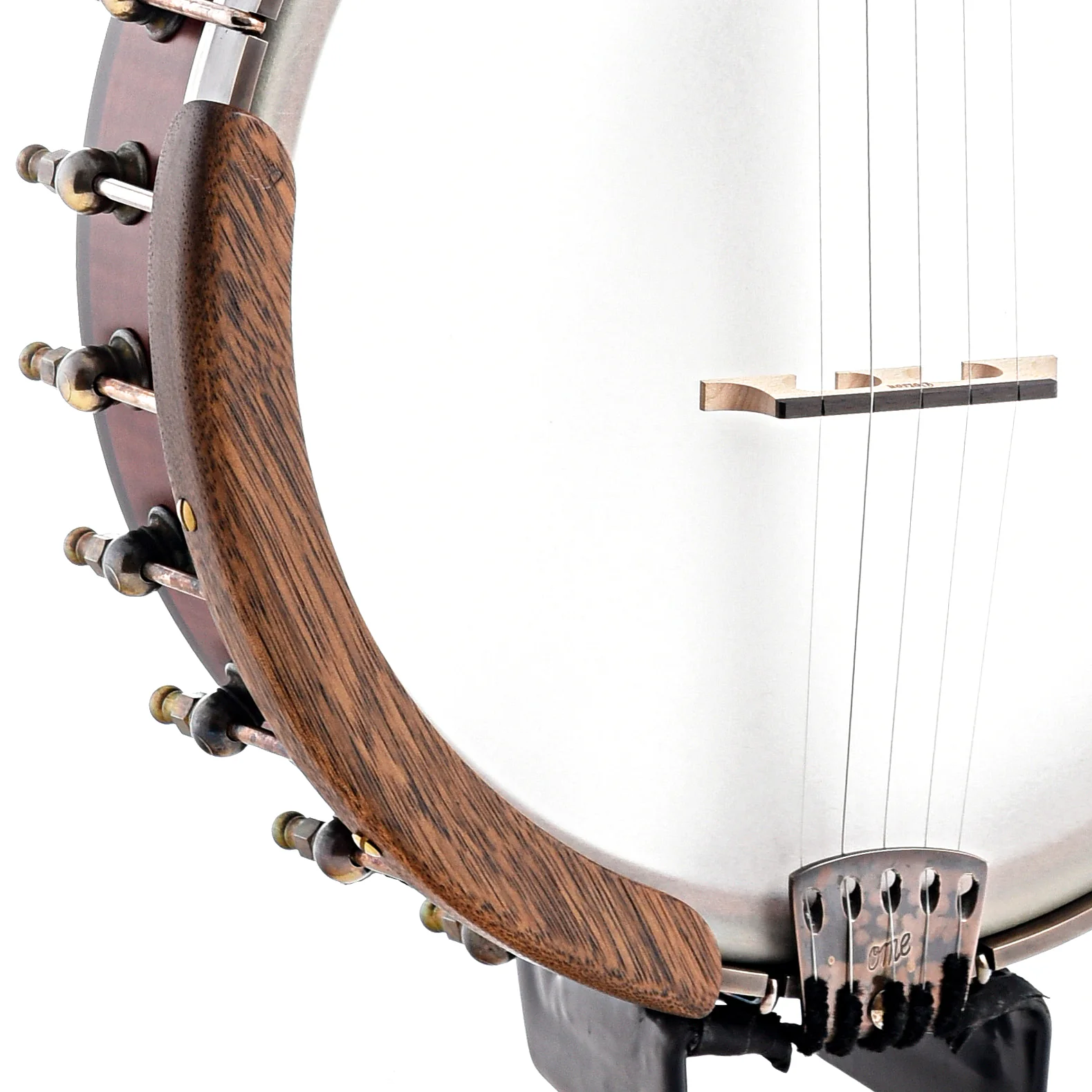 Ome Flora 11" Openback Banjo & Case, Curly Maple, Dark Stain - Image 4