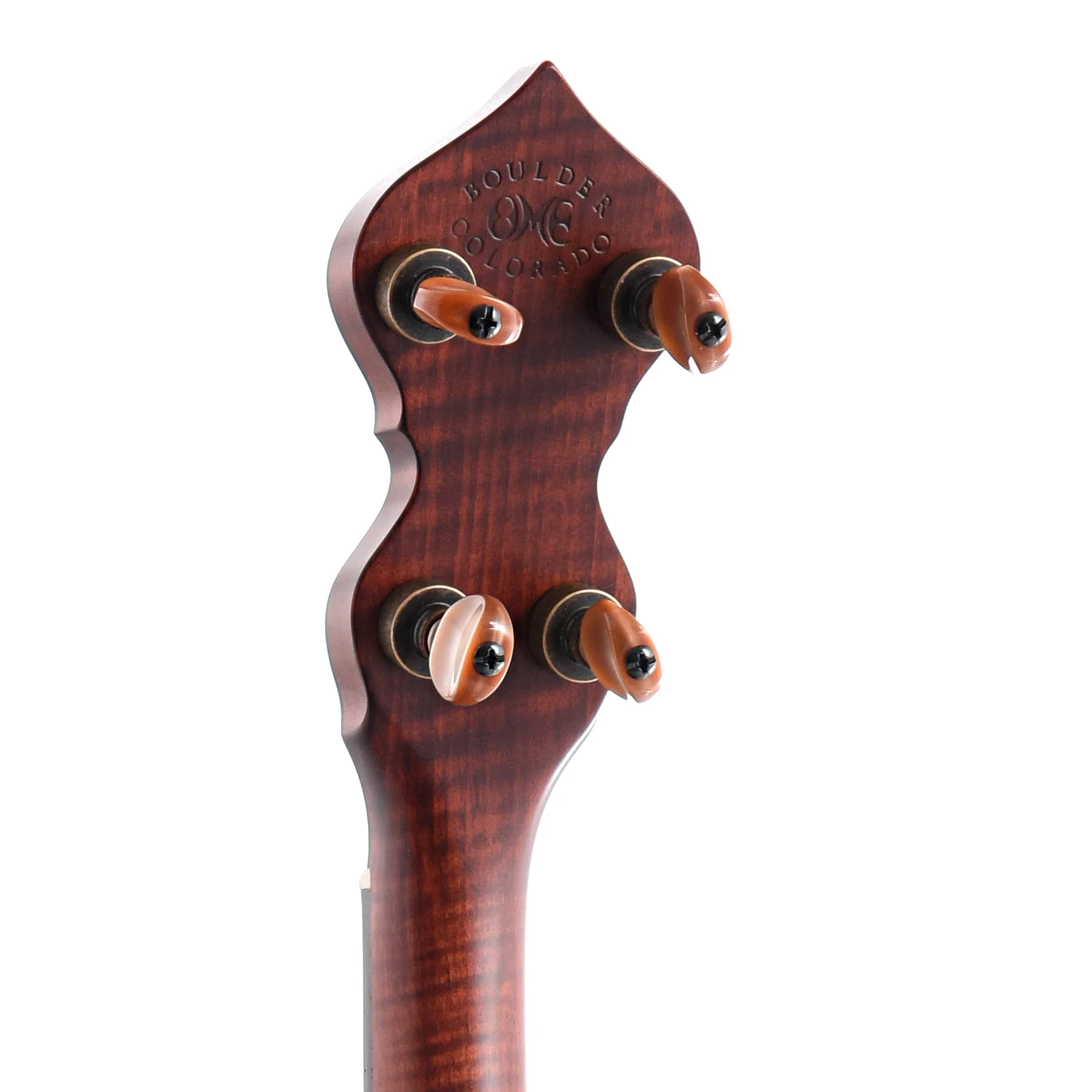 Ome Flora 11" Openback Banjo & Case, Curly Maple, Dark Stain - Image 8