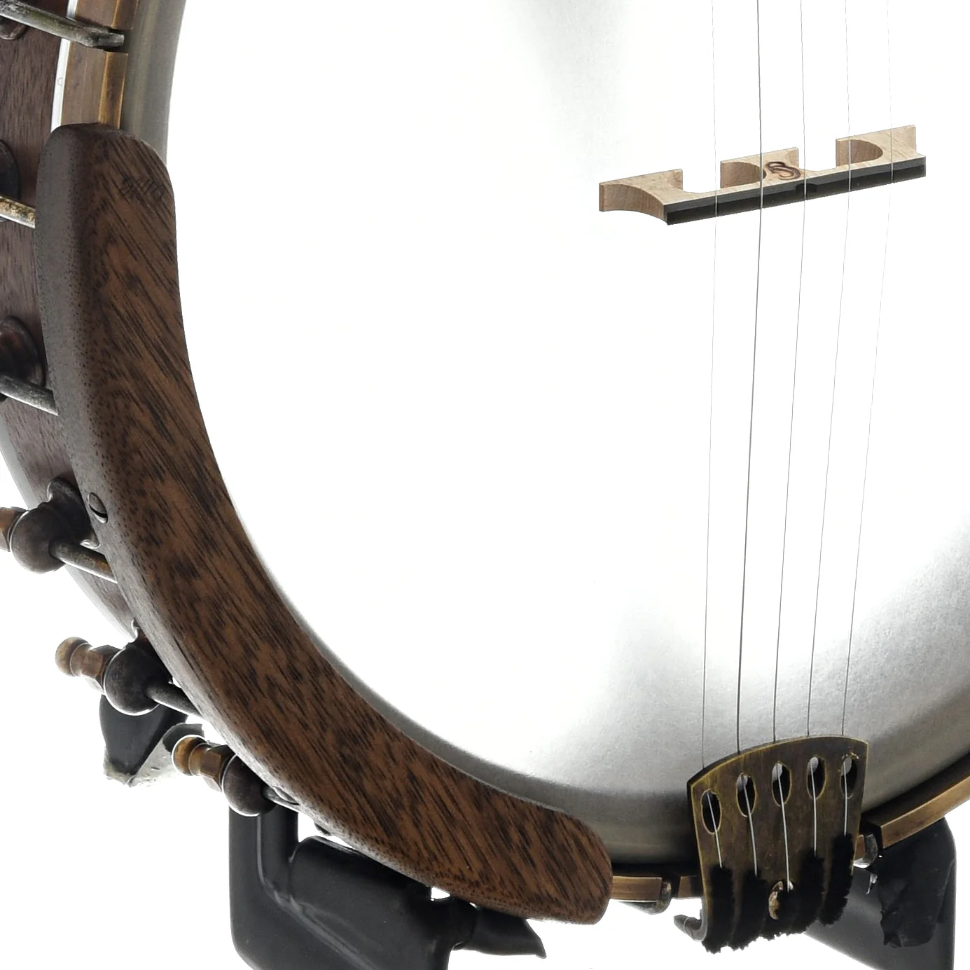 Ome Flora 12" Openback Banjo & Case, Walnut - Image 3