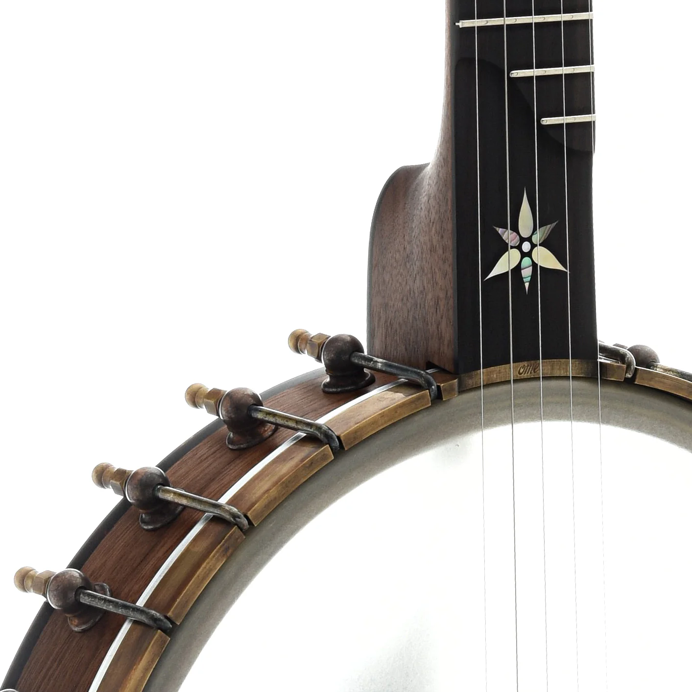 Ome Flora 12" Openback Banjo & Case, Walnut - Image 4