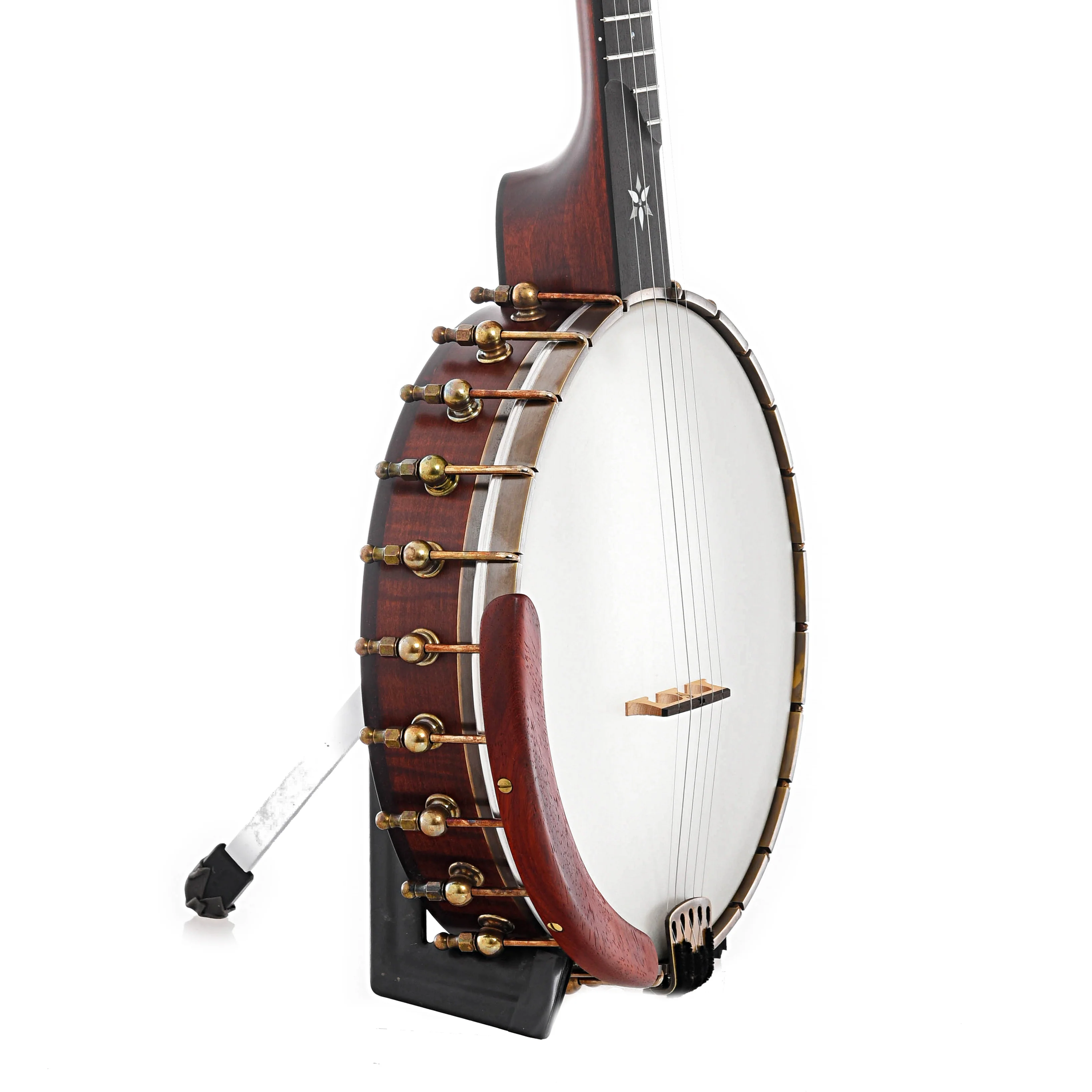 Ome Mira 11" Openback Banjo & Case, Curly Maple, Tubaphone Tone Ring, Radiused Fretboard - Image 4