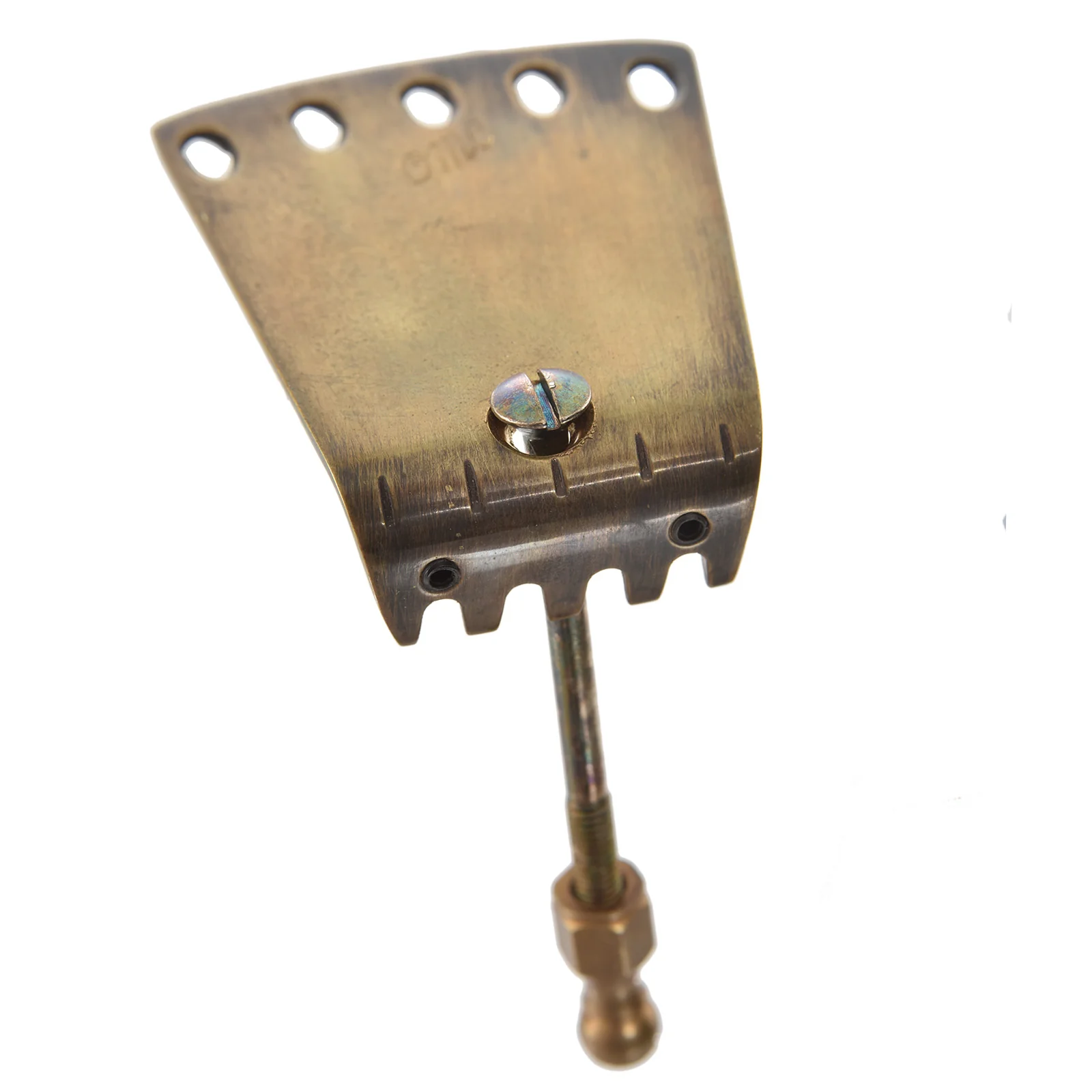 Ome Sweetone Banjo Tailpiece, Long, Aged Brass - Image 3