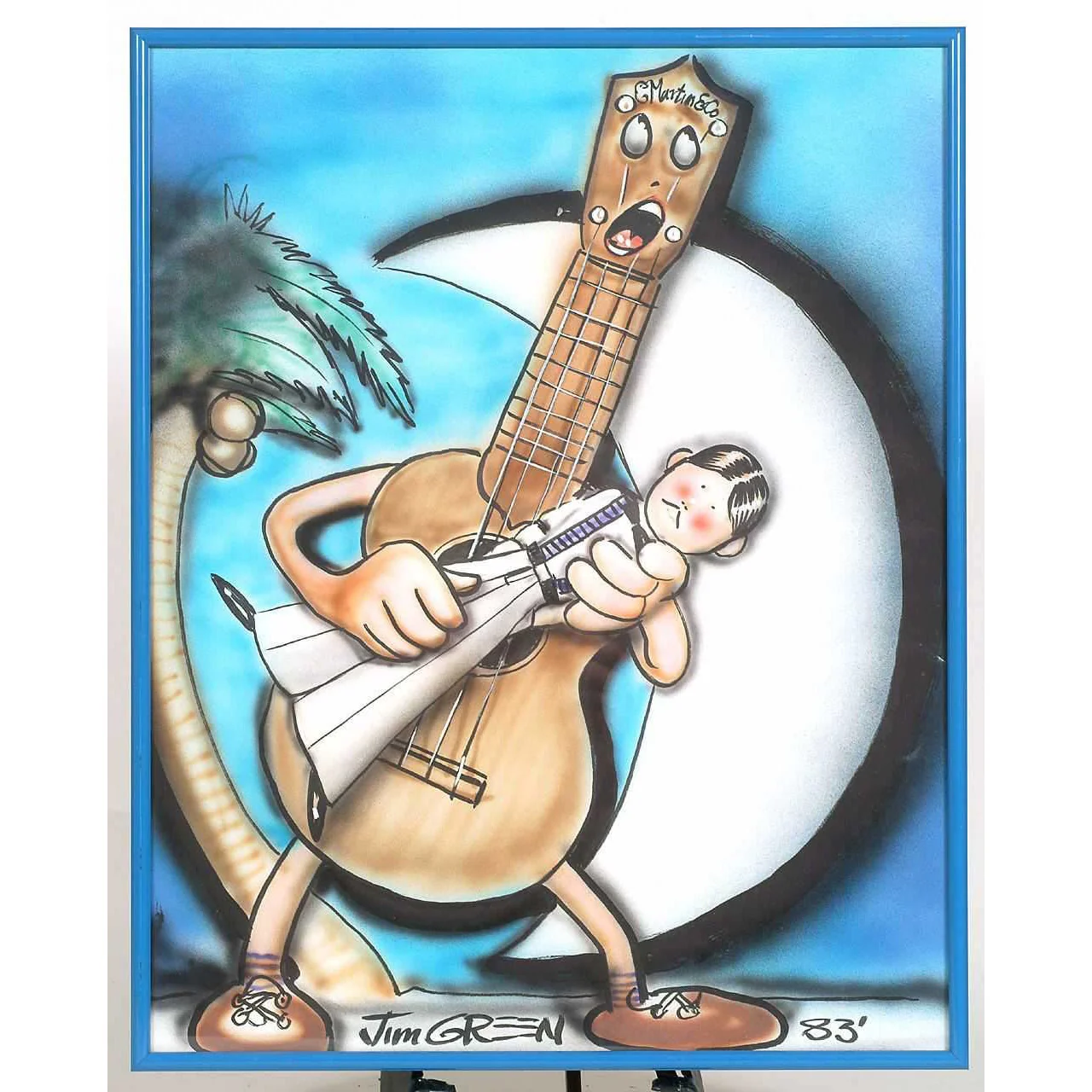 Original Artwork: Martin Uke with Man, Signed by Jim Green (1983) - Image 2