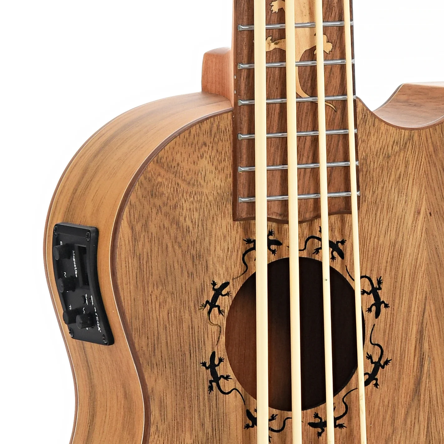 Ortega Custom-Built Series HYDRA-BSTE Tenor-size Double-Neck Bass/Ukulele - Image 5