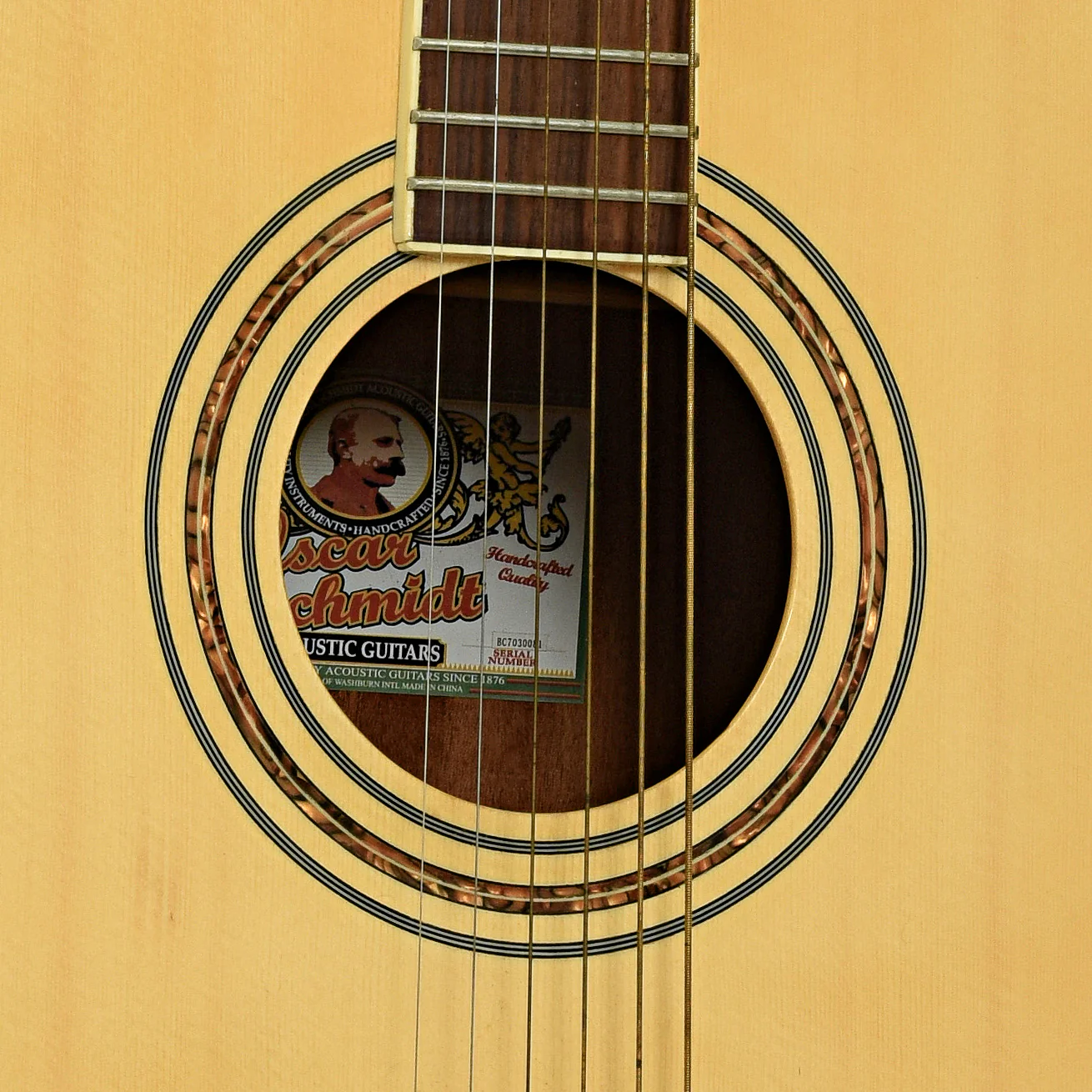 Oscar Schmidt by Washburn OG2N LH Acoustic Guitar (c.2019) - Image 6