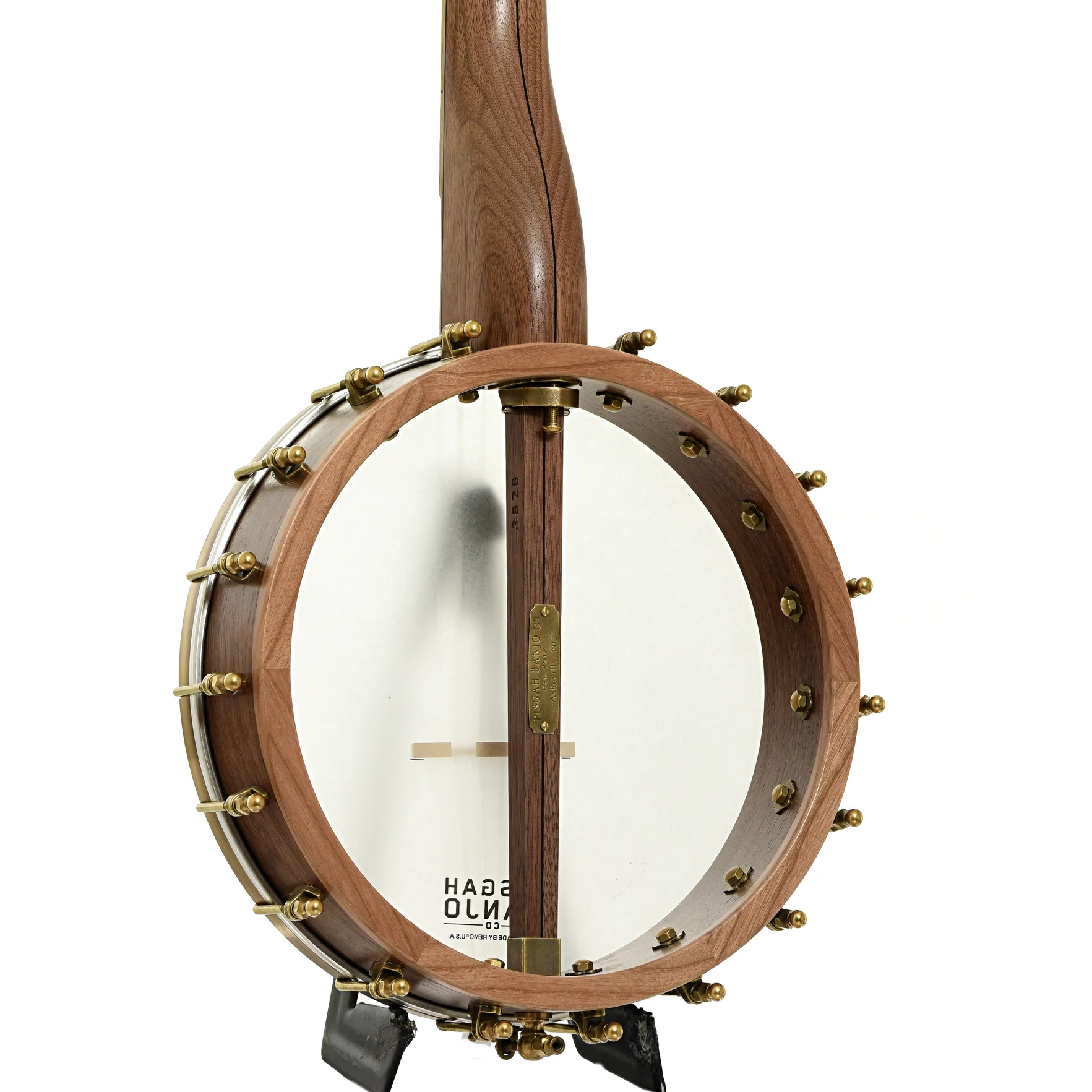 Pisgah Appalachian 11in Short Scale Left-Handed Openback Banjo & Gigbag, Walnut - Image 12