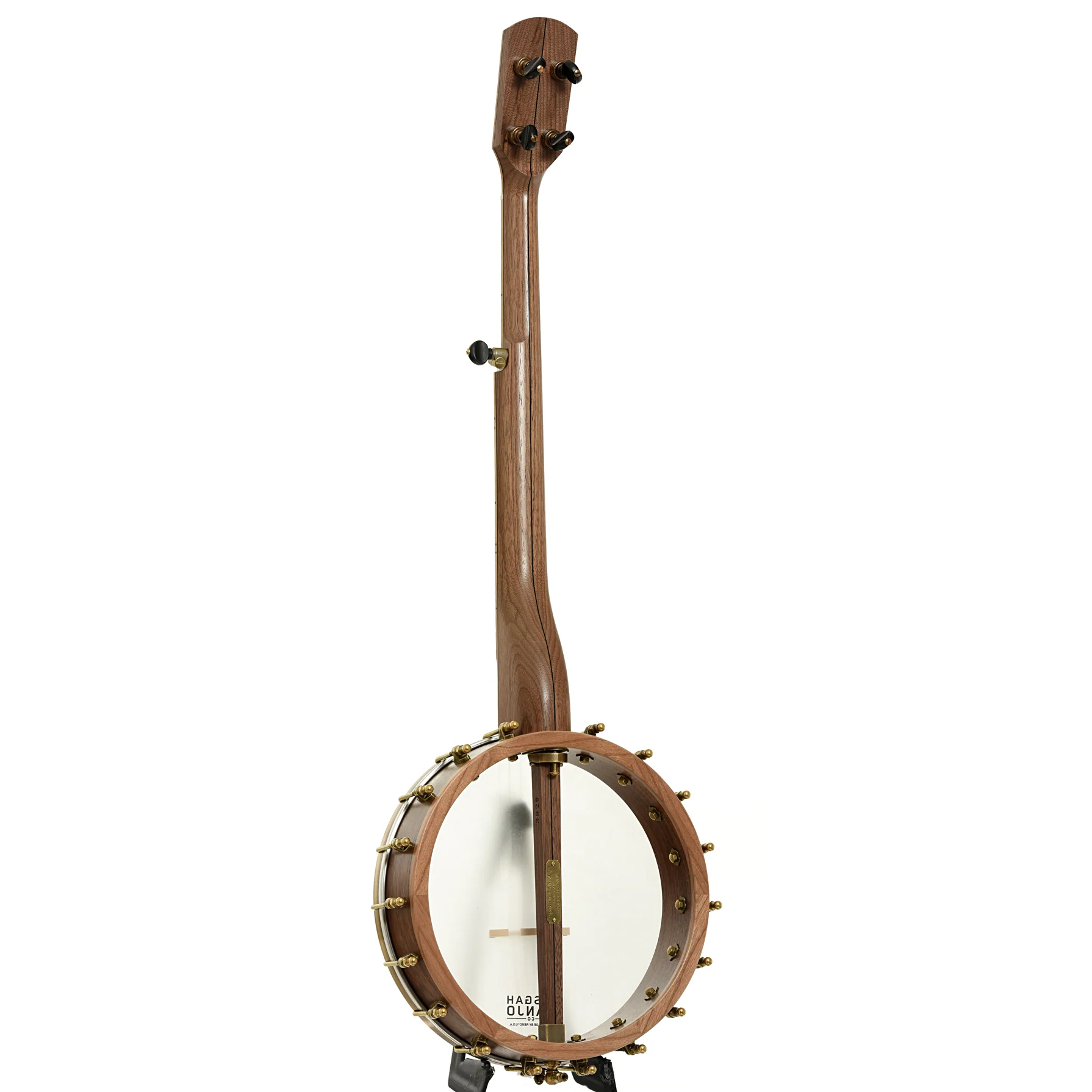 Pisgah Appalachian 11in Short Scale Left-Handed Openback Banjo & Gigbag, Walnut - Image 13