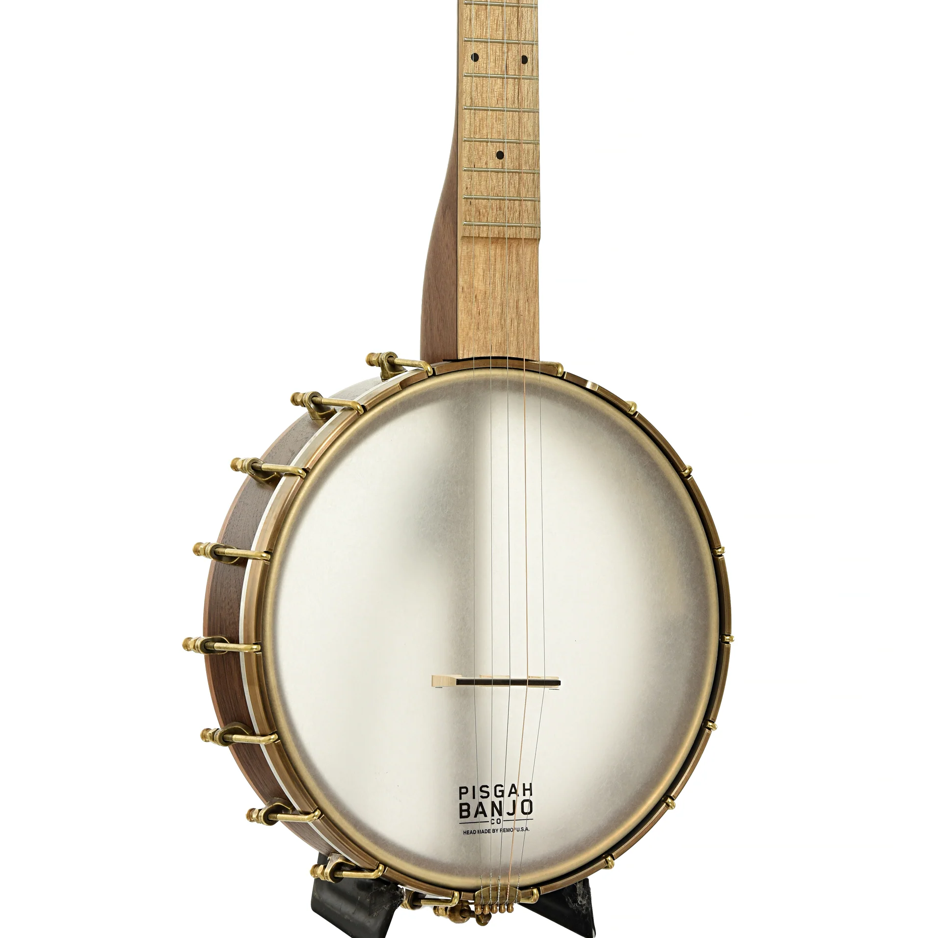 Pisgah Appalachian 11in Short Scale Left-Handed Openback Banjo & Gigbag, Walnut - Image 2
