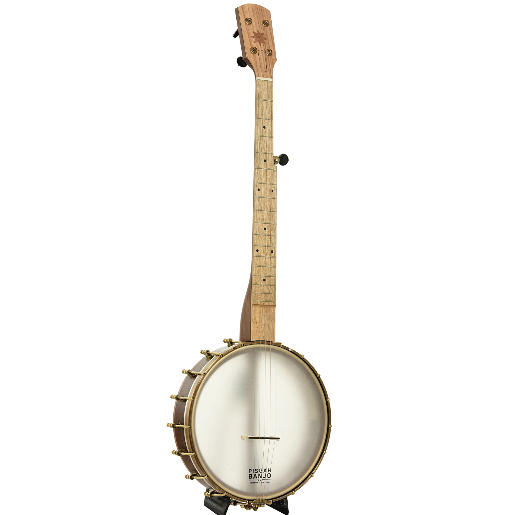 Pisgah Appalachian 11in Short Scale Left-Handed Openback Banjo & Gigbag, Walnut - Image 3