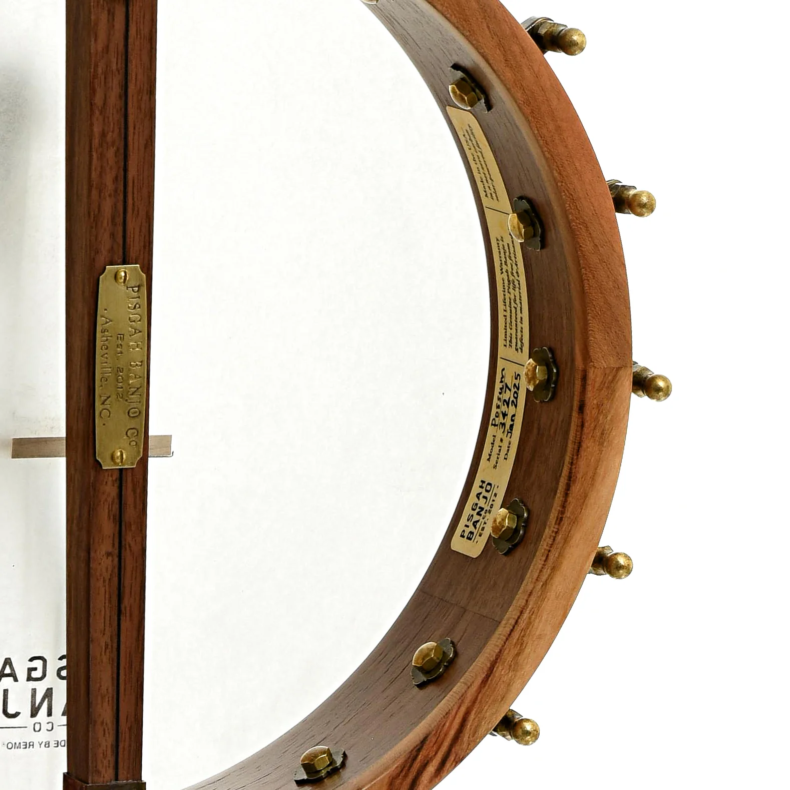 Pisgah Possum 11in Short Scale Openback Banjo & Gigbag, Walnut - Image 10
