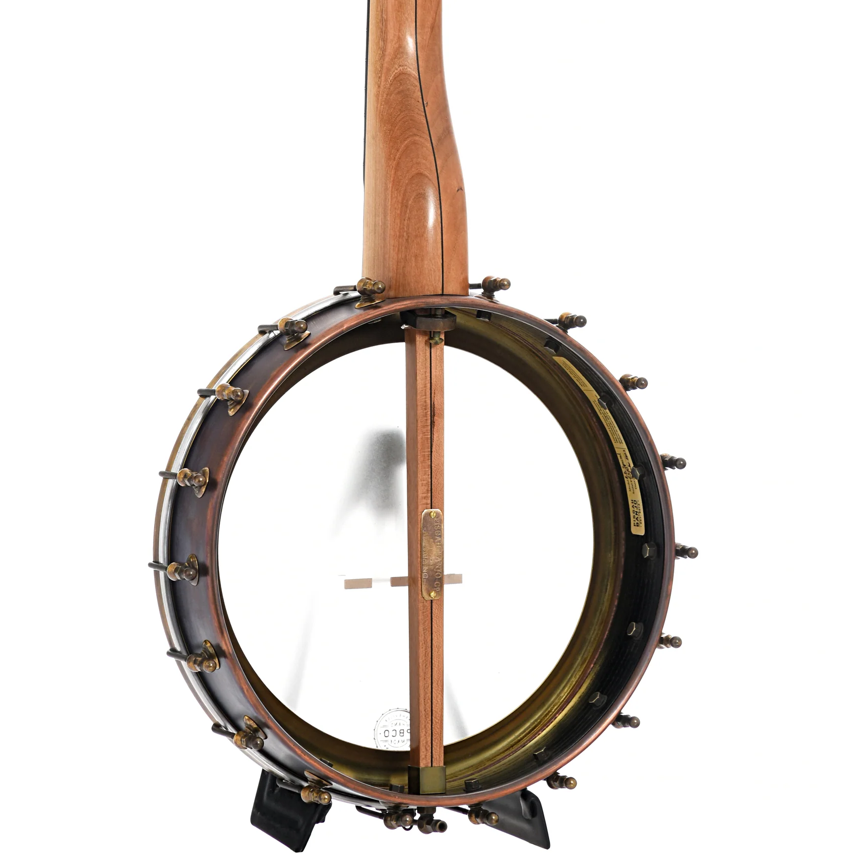 Pisgah Rambler Dobson Special 12in Short Scale Openback Banjo & Gigbag, Cherry & Copper - Image 11