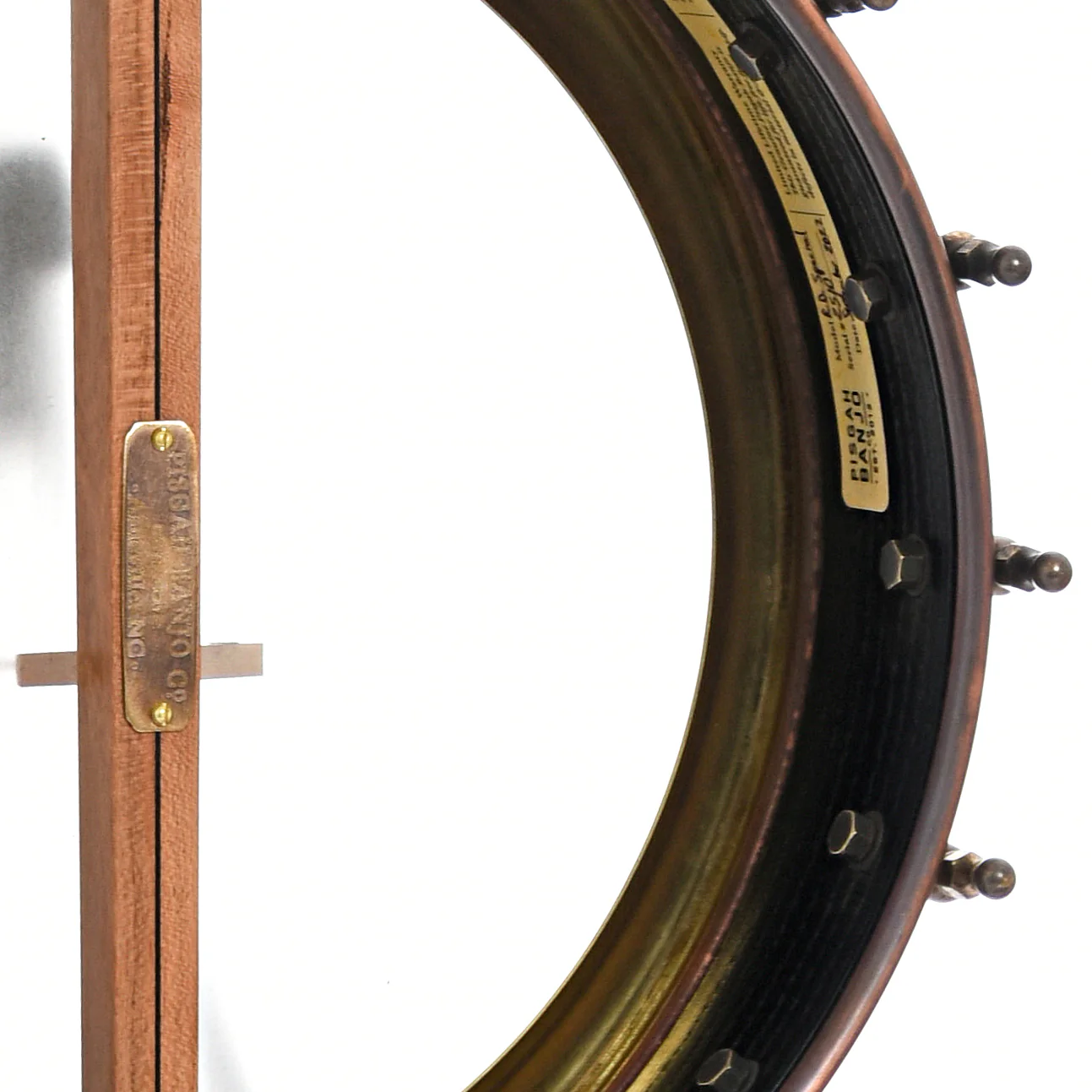 Pisgah Rambler Dobson Special 12in Short Scale Openback Banjo & Gigbag, Cherry & Copper - Image 13