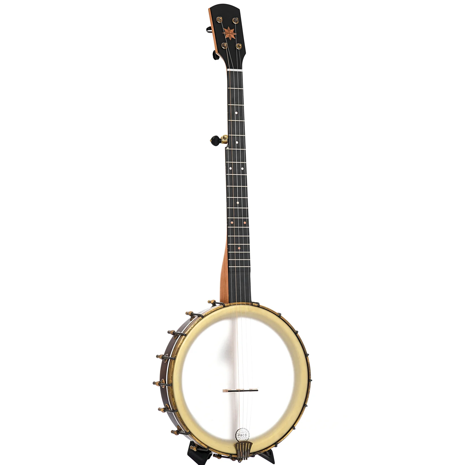 Pisgah Rambler Dobson Special 12in Short Scale Openback Banjo & Gigbag, Cherry & Copper - Image 3