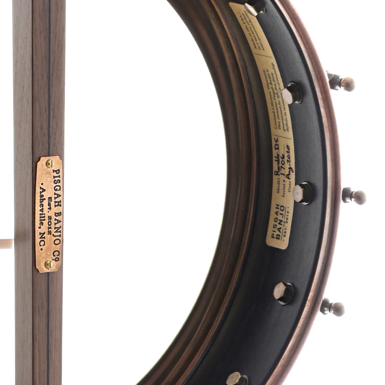 Pisgah Rambler Dobson Special 12in Openback Banjo & Gigbag, Walnut & Copper - Image 11