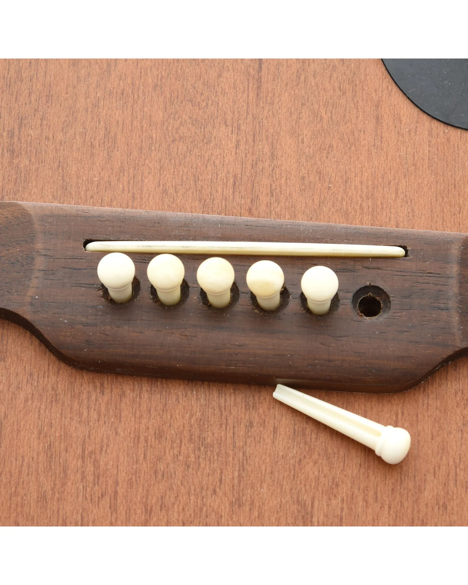 Acoustic Guitar Slotted Bone Bridge Pins (Set of 6) - Image 2