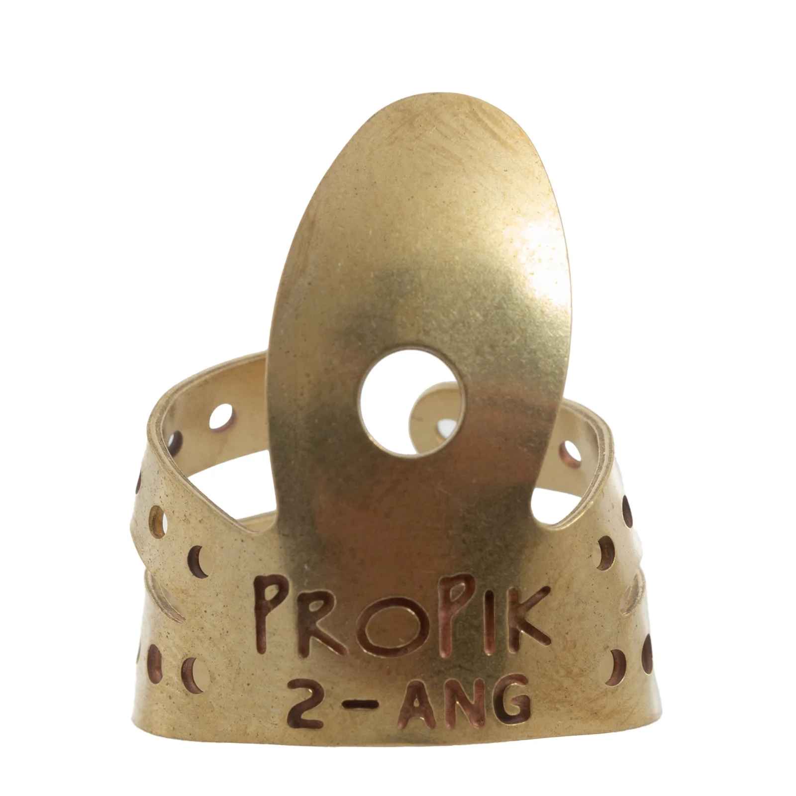 Propik Brass "Fast Pick" Angled Fingerpick, Split Wrap, Blade 2 - Image 2