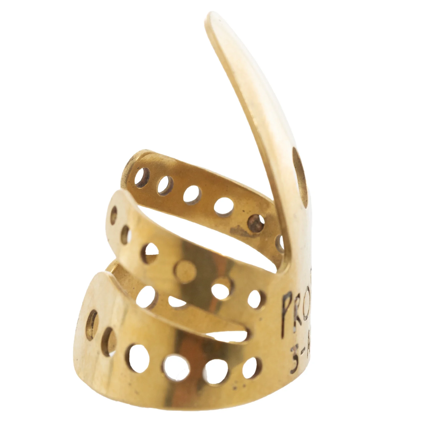 Propik Brass "Fast Pick" Angled Fingerpick, Split Wrap, Blade 3 - Image 3