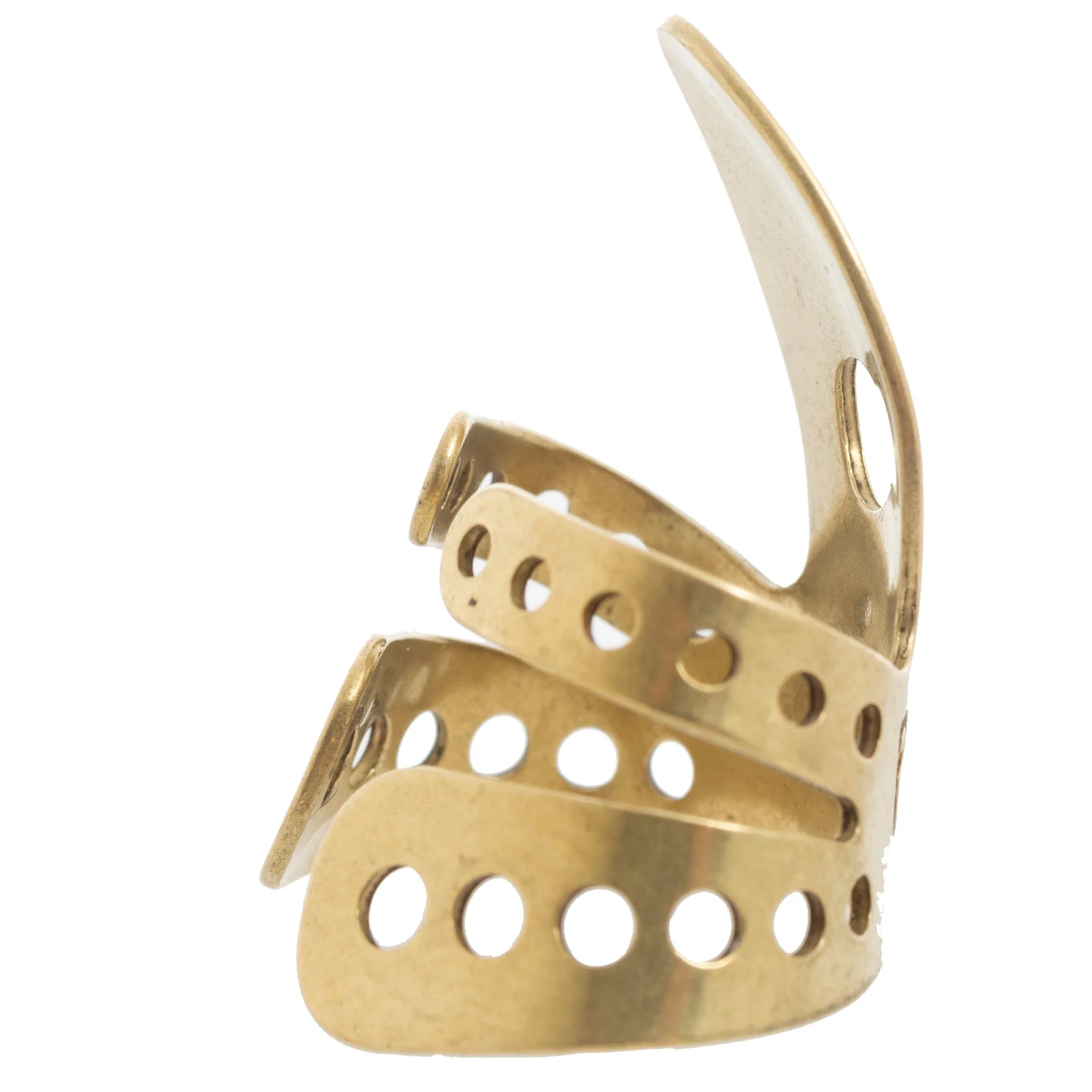 Propik Brass "Fast Pick" Angled Fingerpick, Split Wrap, Blade 1 - Image 4
