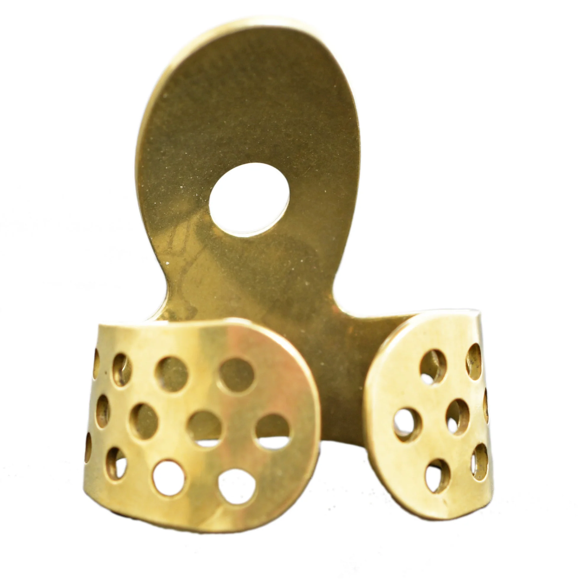 Propik Brass "Fast Pick" Angled Fingerpick, Single Wrap, Blade 3 - Image 4