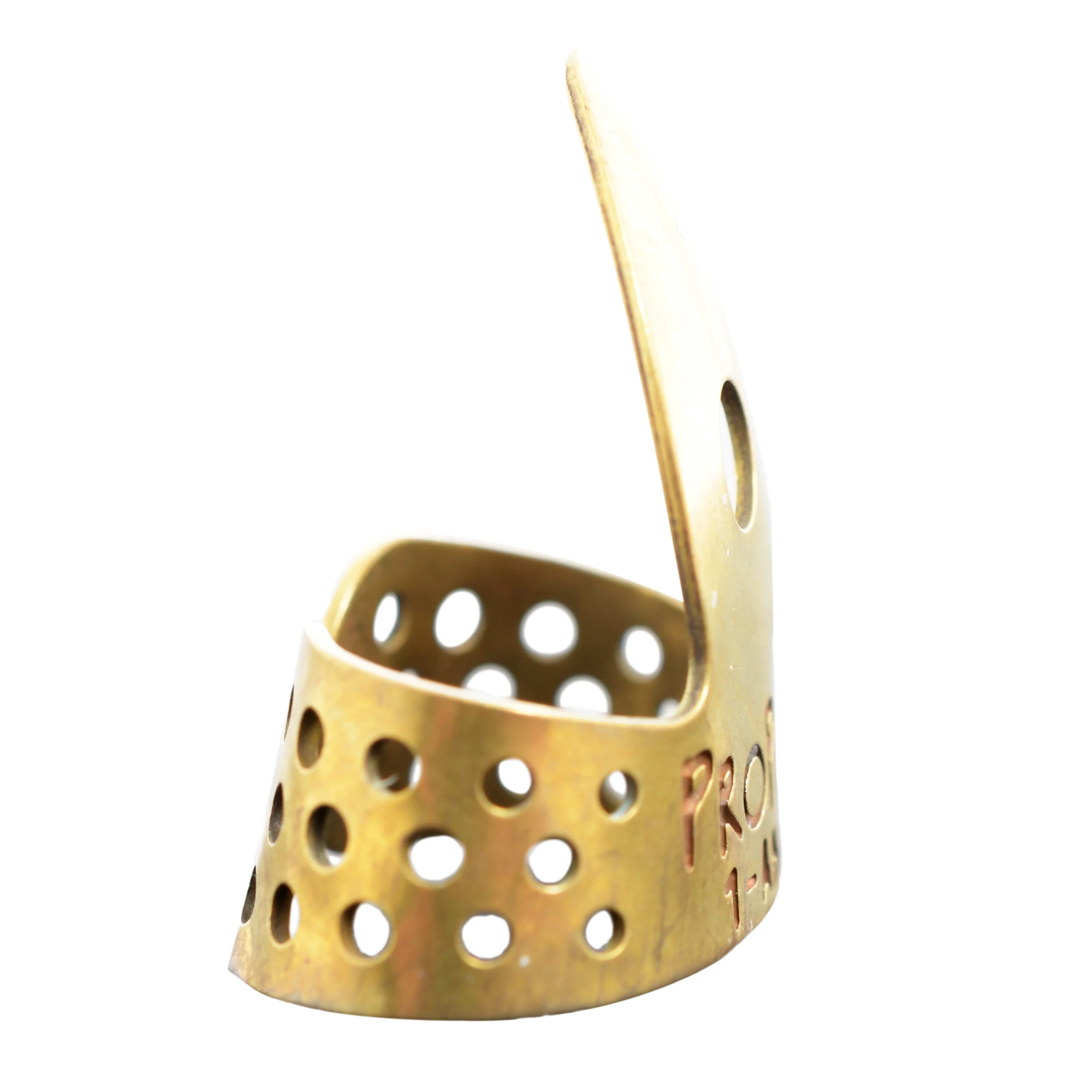 Propik Brass "Fast Pick" Angled Fingerpick, Single Wrap, Blade 1 - Image 3