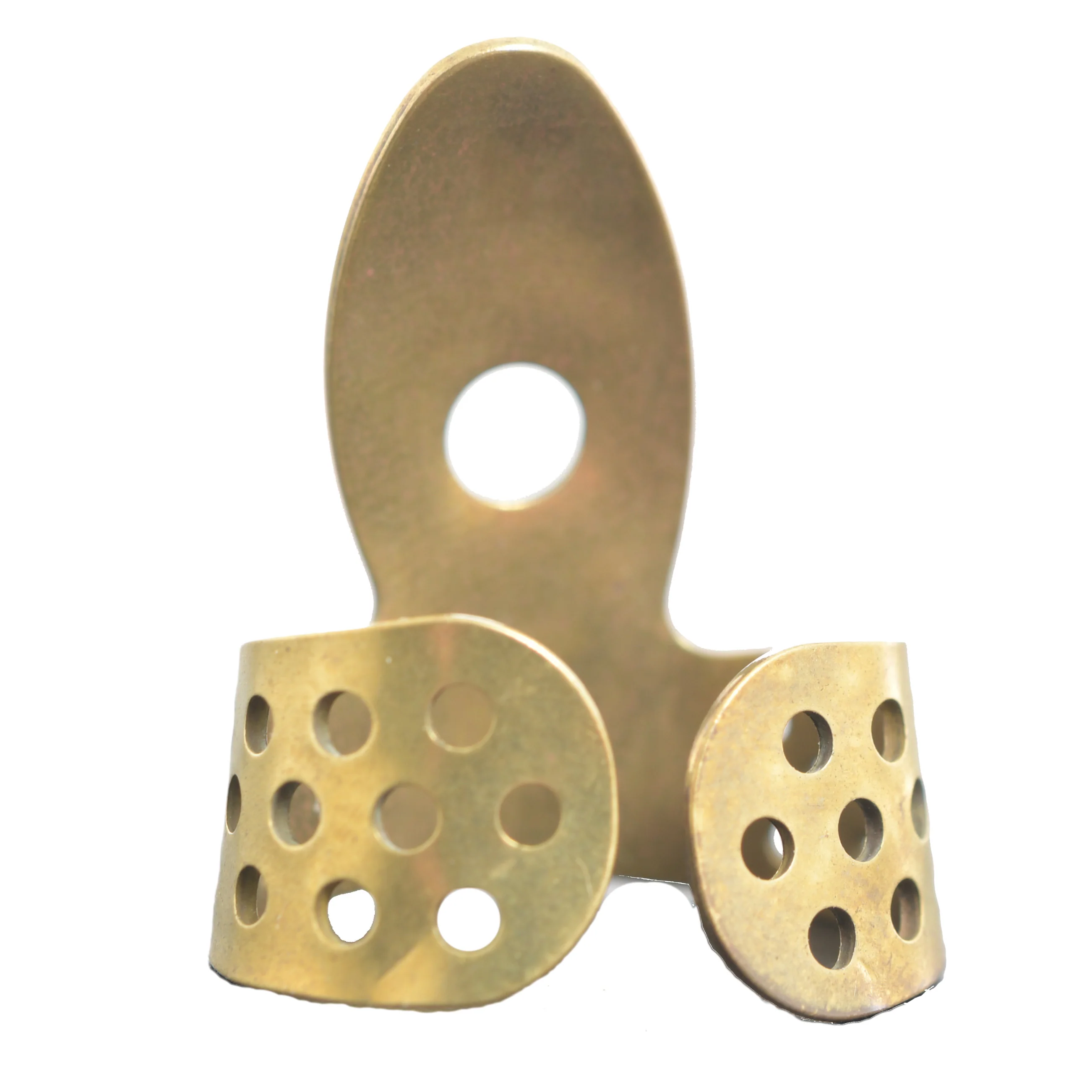 Propik Brass "Fast Pick" Angled Fingerpick, Single Wrap, Blade 1 - Image 4