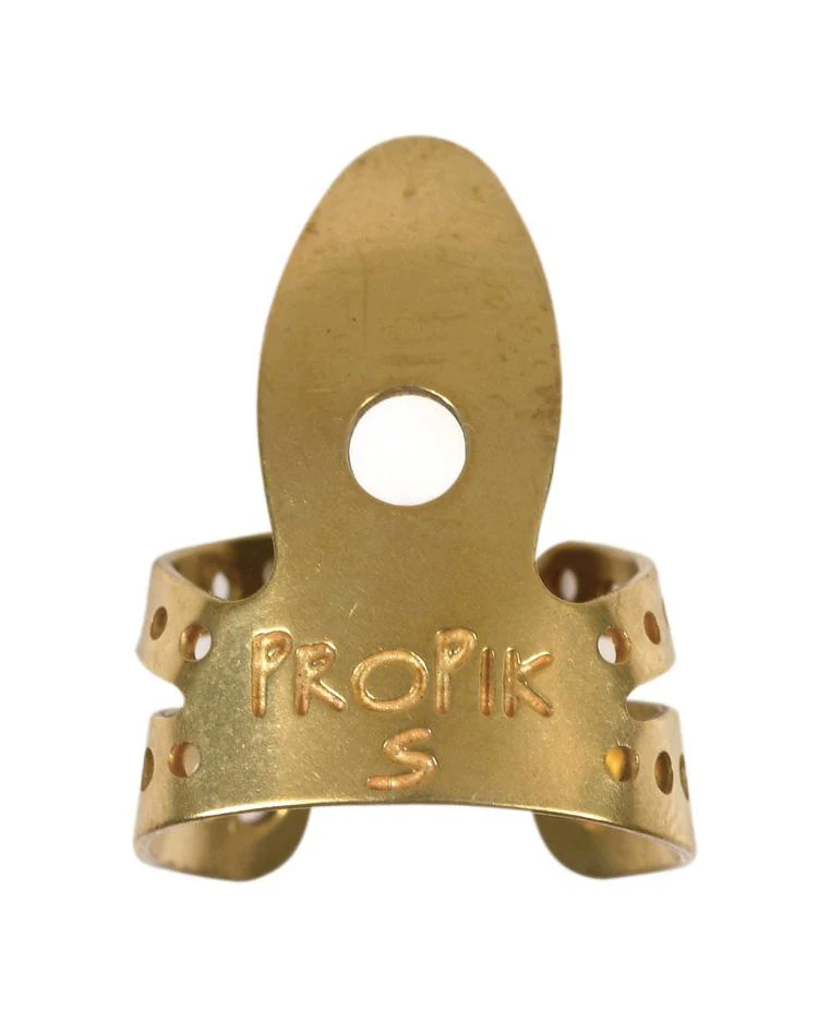 Propik Brass Fingerpick, Split Wrap, Small - Image 2