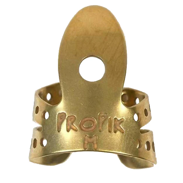 Propik Brass Fingerpick, Split Wrap, Medium - Image 2