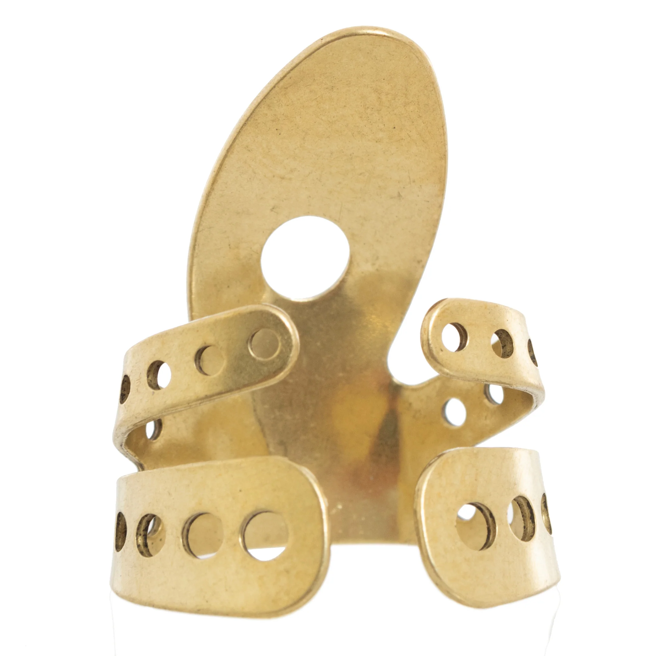 Propik Brass Resophonic Guitar Fingerpick, Split Wrap, Medium - Image 4