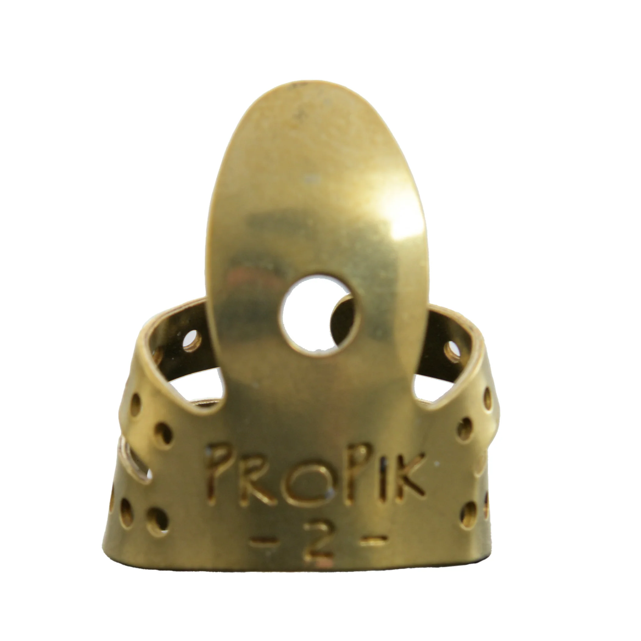 Propik Brass Straight Fingerpick, Split Wrap, Blade 2 - Image 2