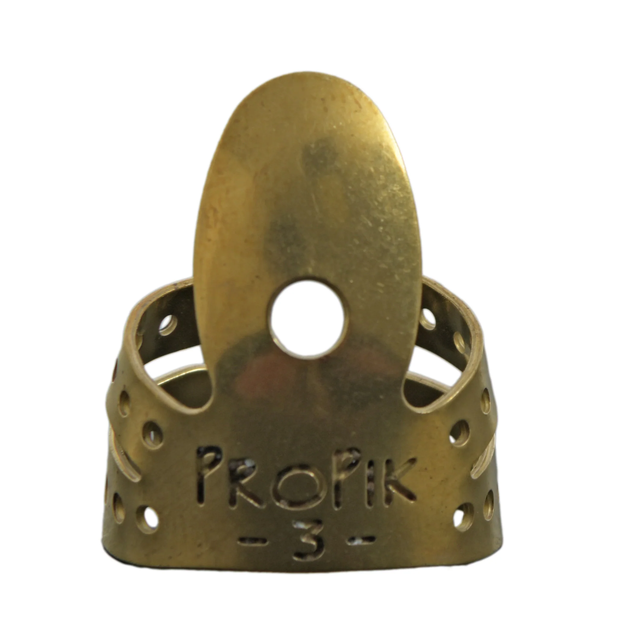 Propik Brass Straight Fingerpick, Split Wrap, Blade 3 - Image 2