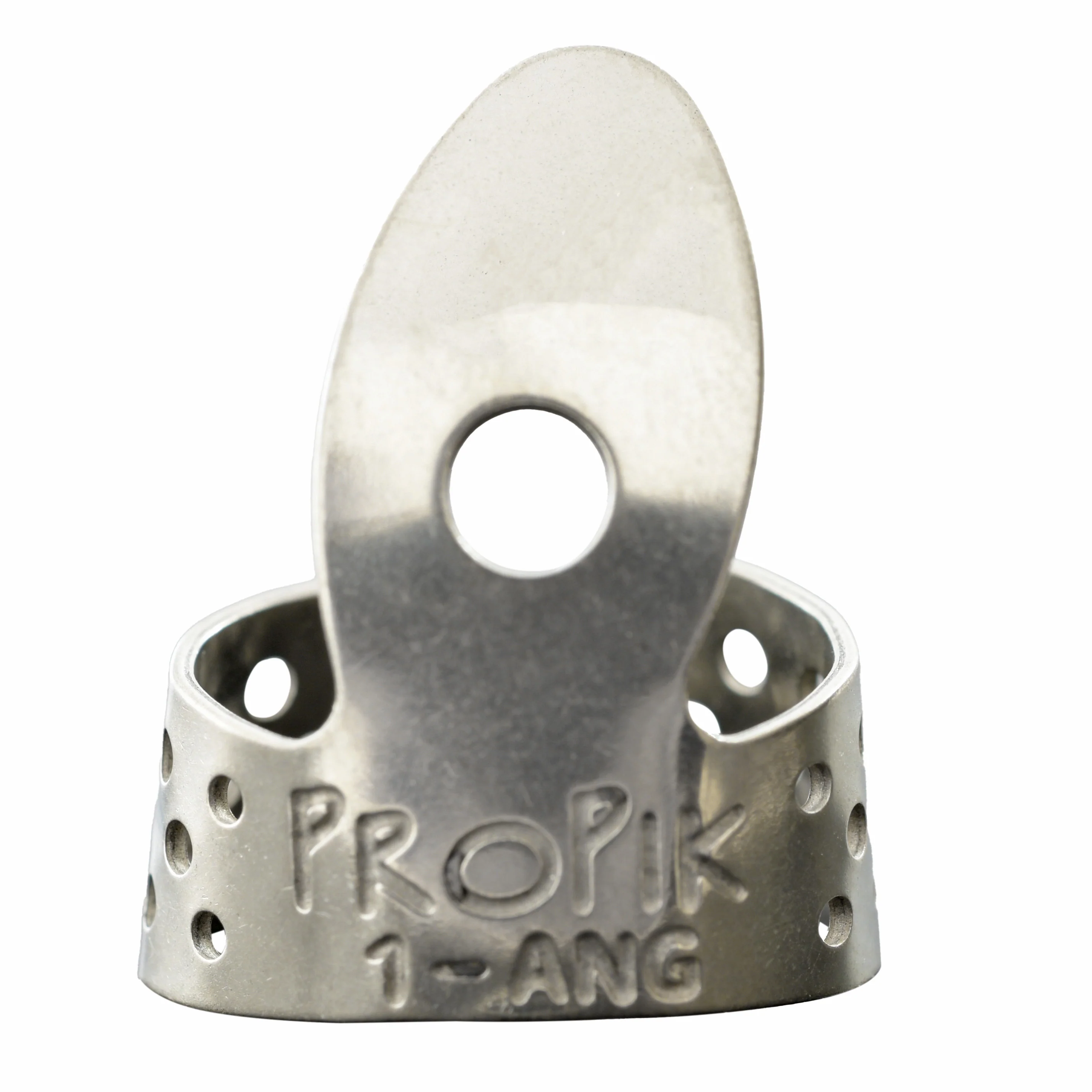 Propik Nickel "Fast Pick" Angled Fingerpick, Single Wrap, Blade 1 - Image 2