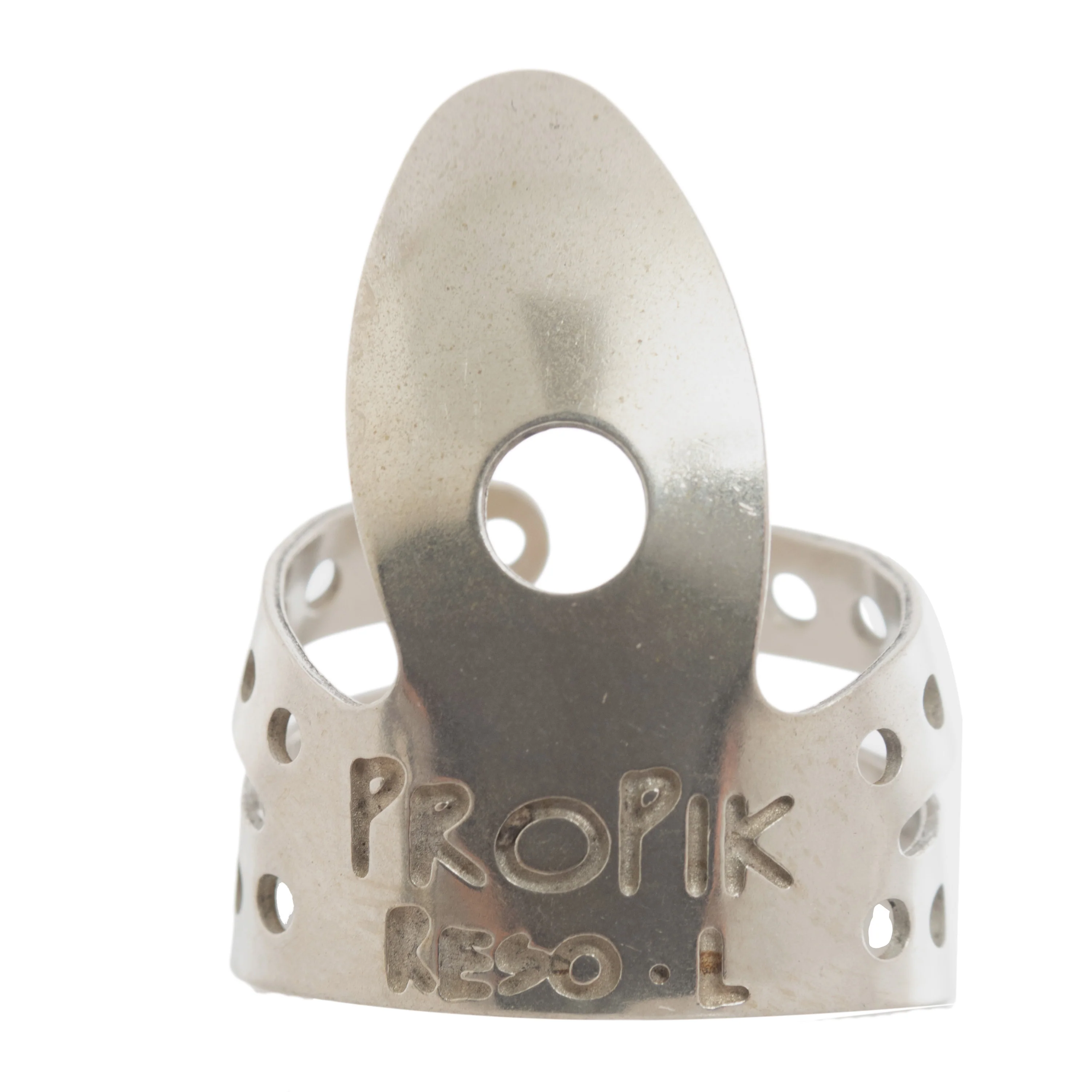 Propik Nickel Resophonic Guitar Fingerpick, Split Wrap, Large - Image 2