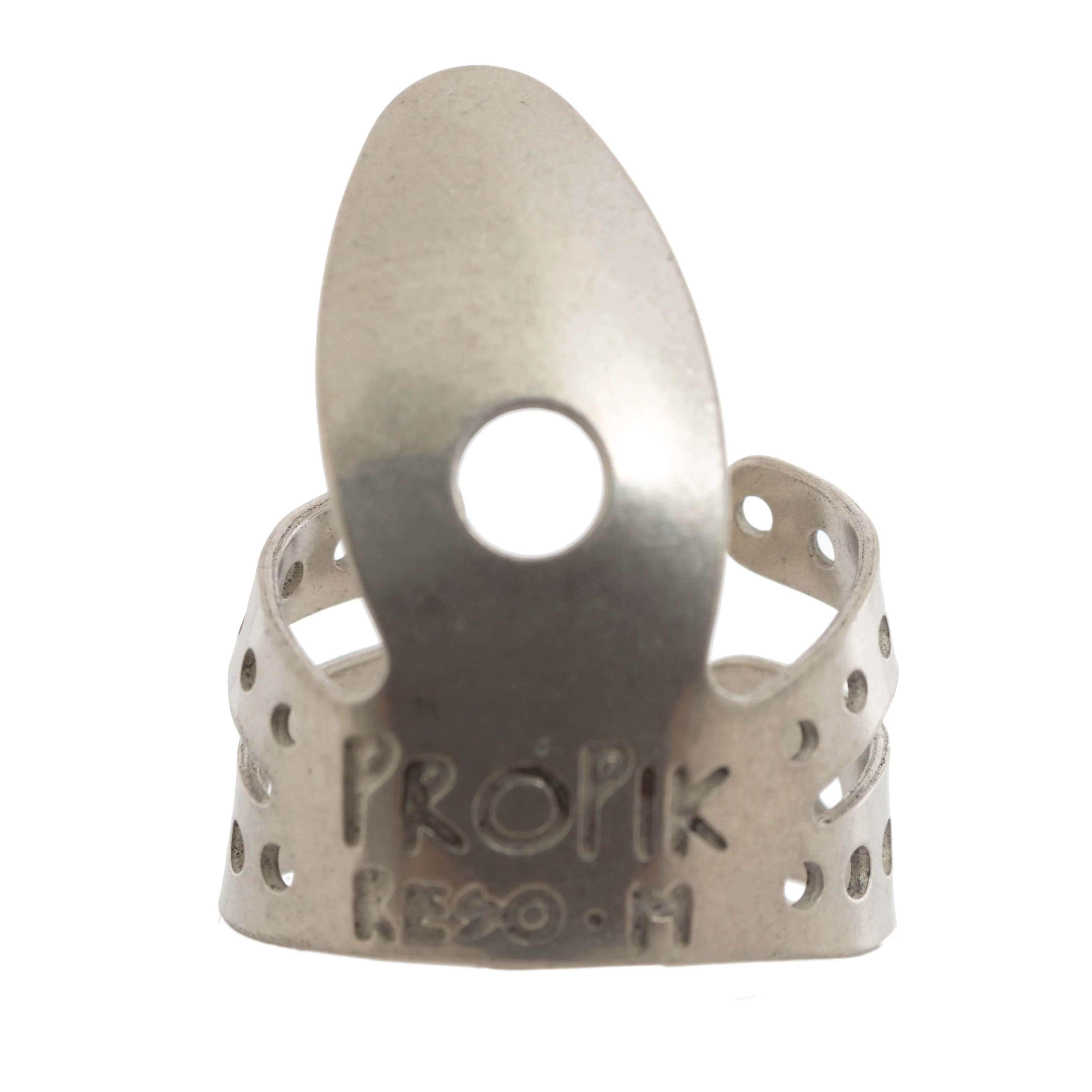 Propik Nickel Resophonic Guitar Fingerpick, Split Wrap, Medium - Image 2