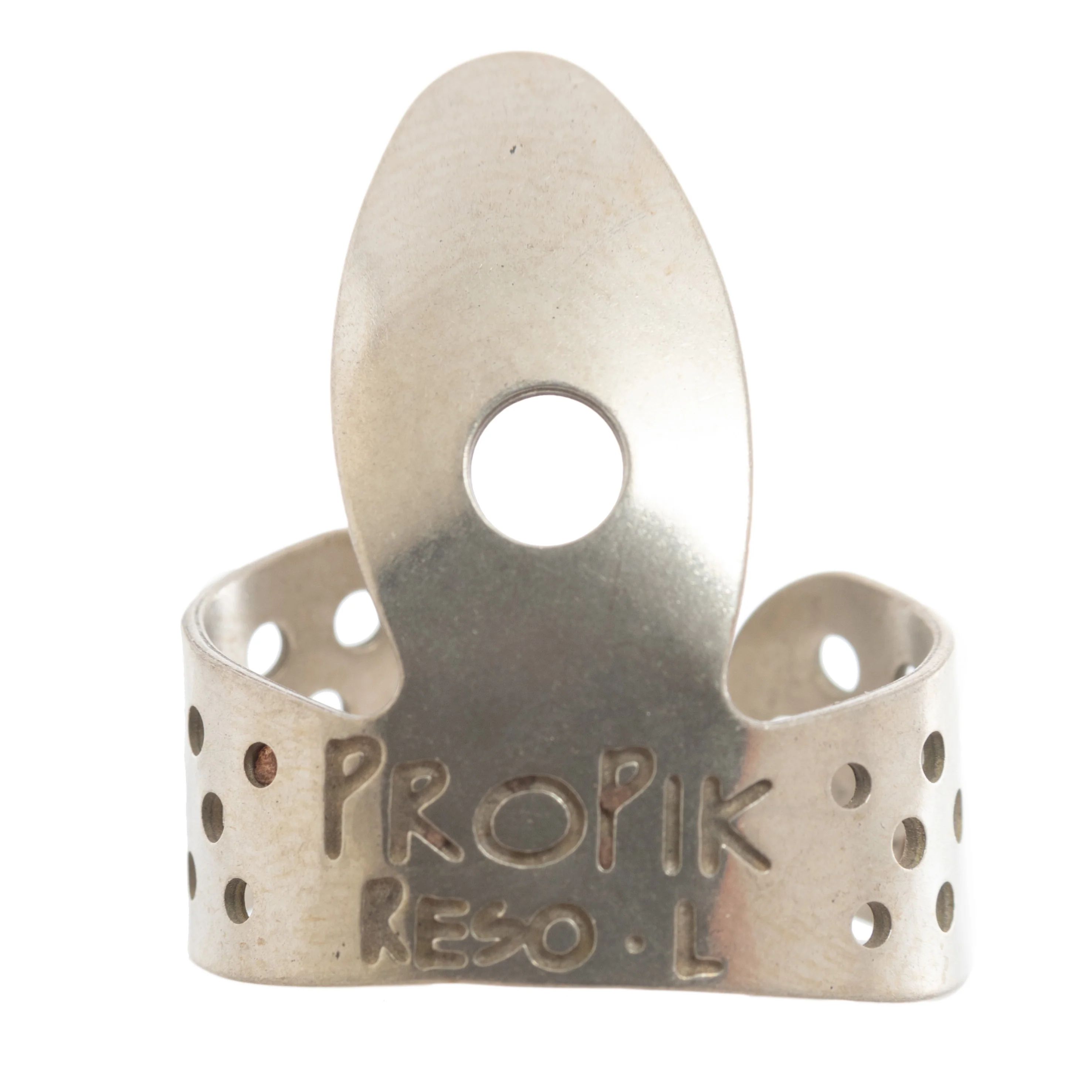 Propik Nickel Resophonic Guitar Fingerpick, Single Wrap, Large - Image 2