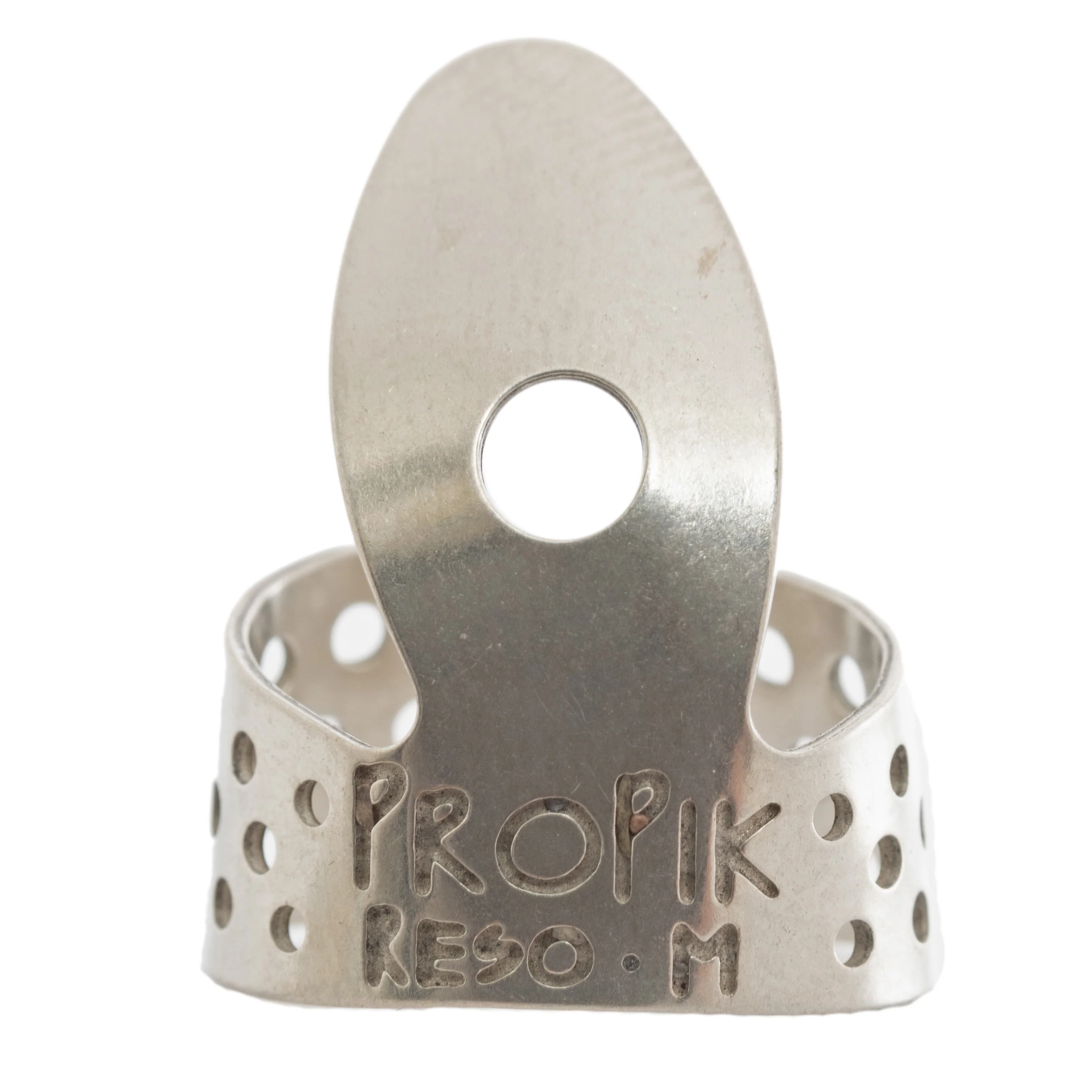 Propik Nickel Resophonic Guitar Fingerpick, Single Wrap - Image 2