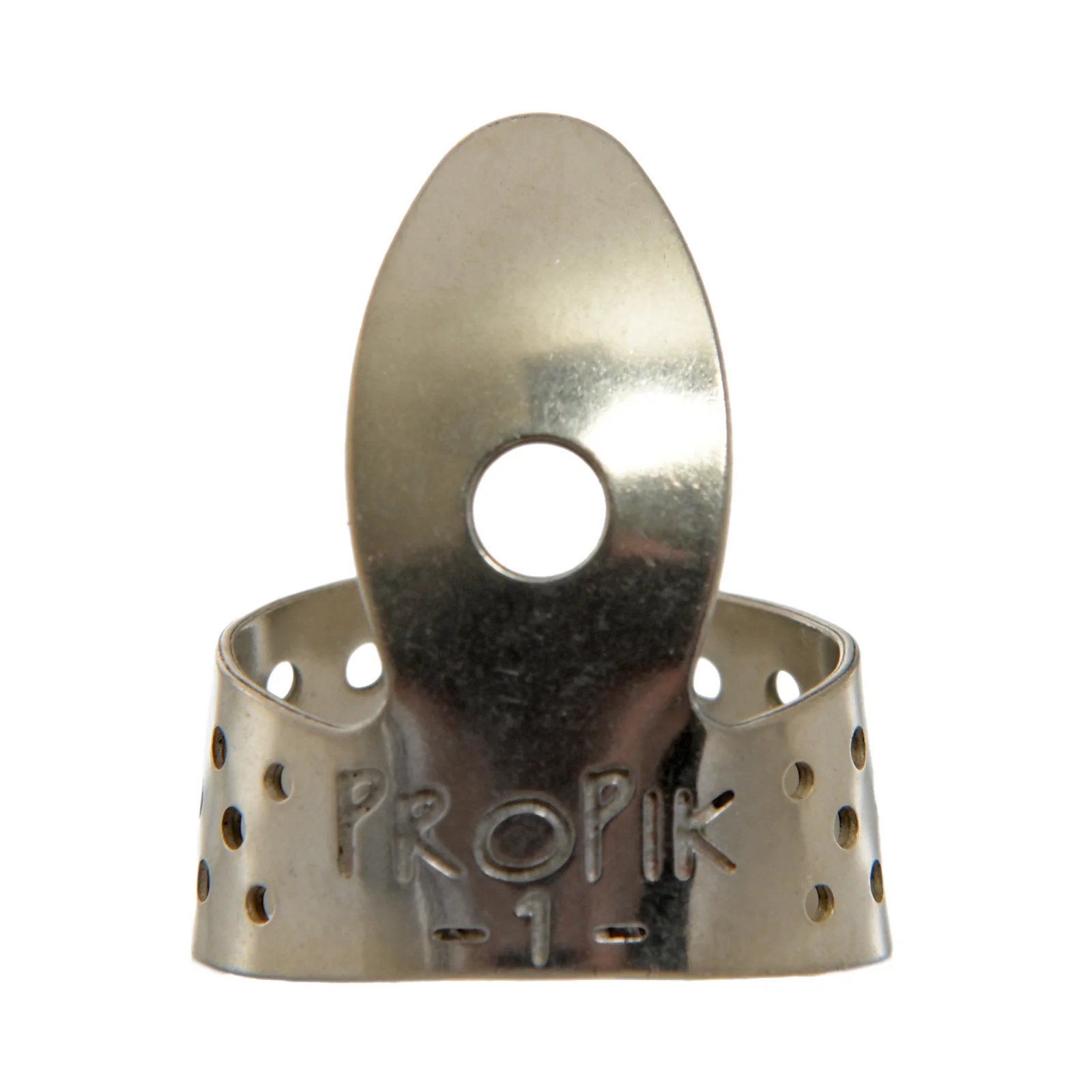 Propik Nickel Straight Fingerpick, Single Wrap, Blade 1 - Image 2