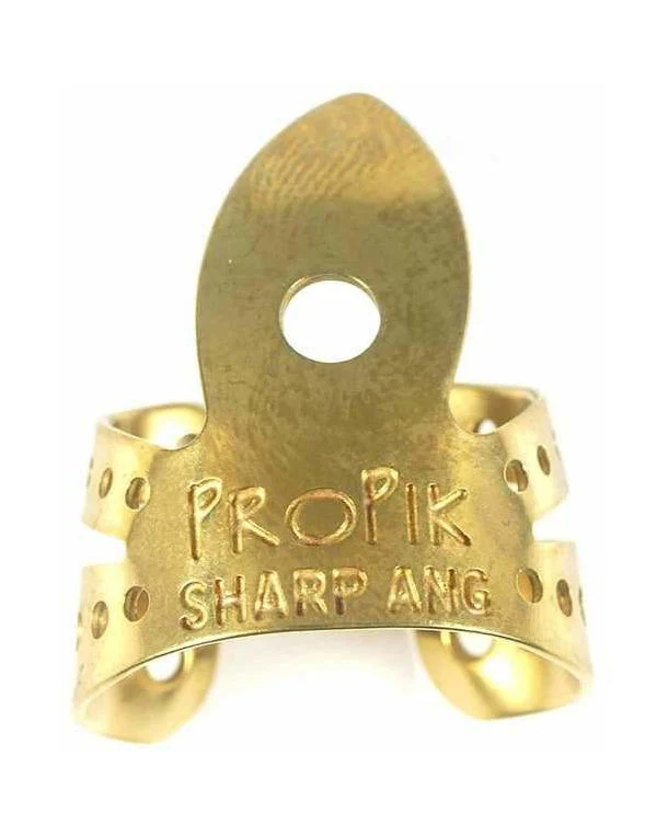 Propik Brass Sharpie "Fast" Fingerpick, Split Wrap - Image 2