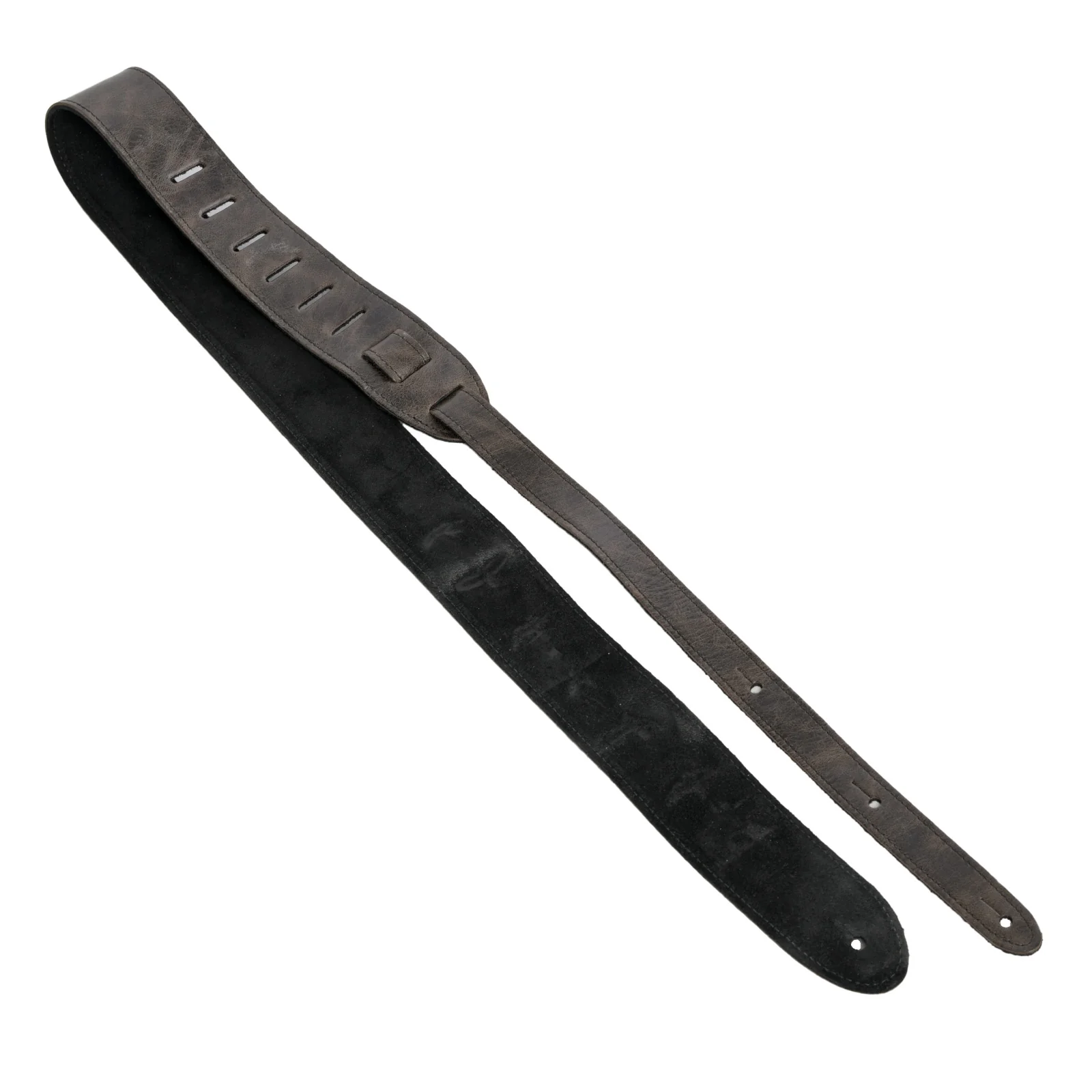 PRS 2" Embossed Birds Leather Strap, Worn Black - Image 3