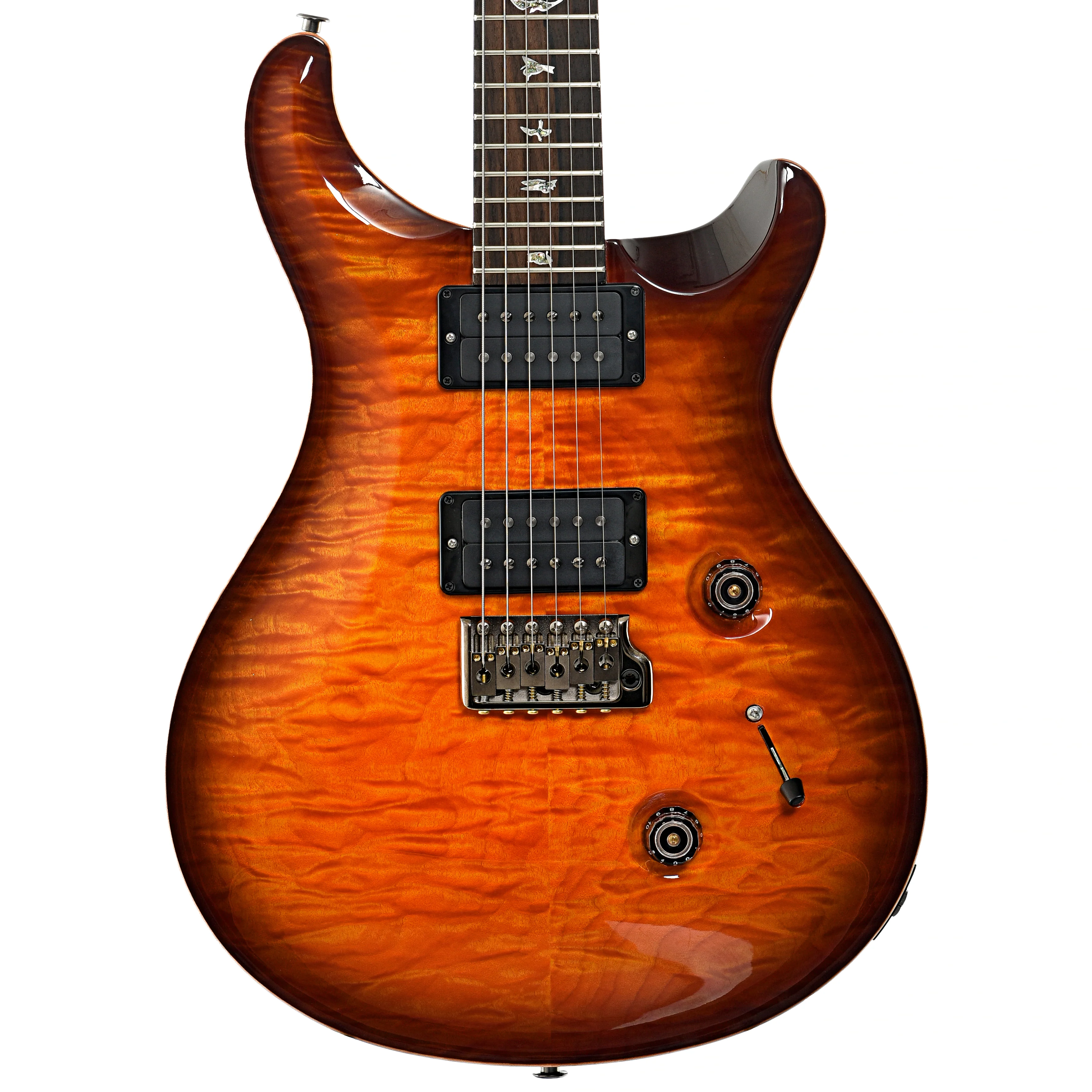 PRS Custom 24 Quilted Maple 10-Top Fatback Electric Guitar, Tobacco Burst - Image 2