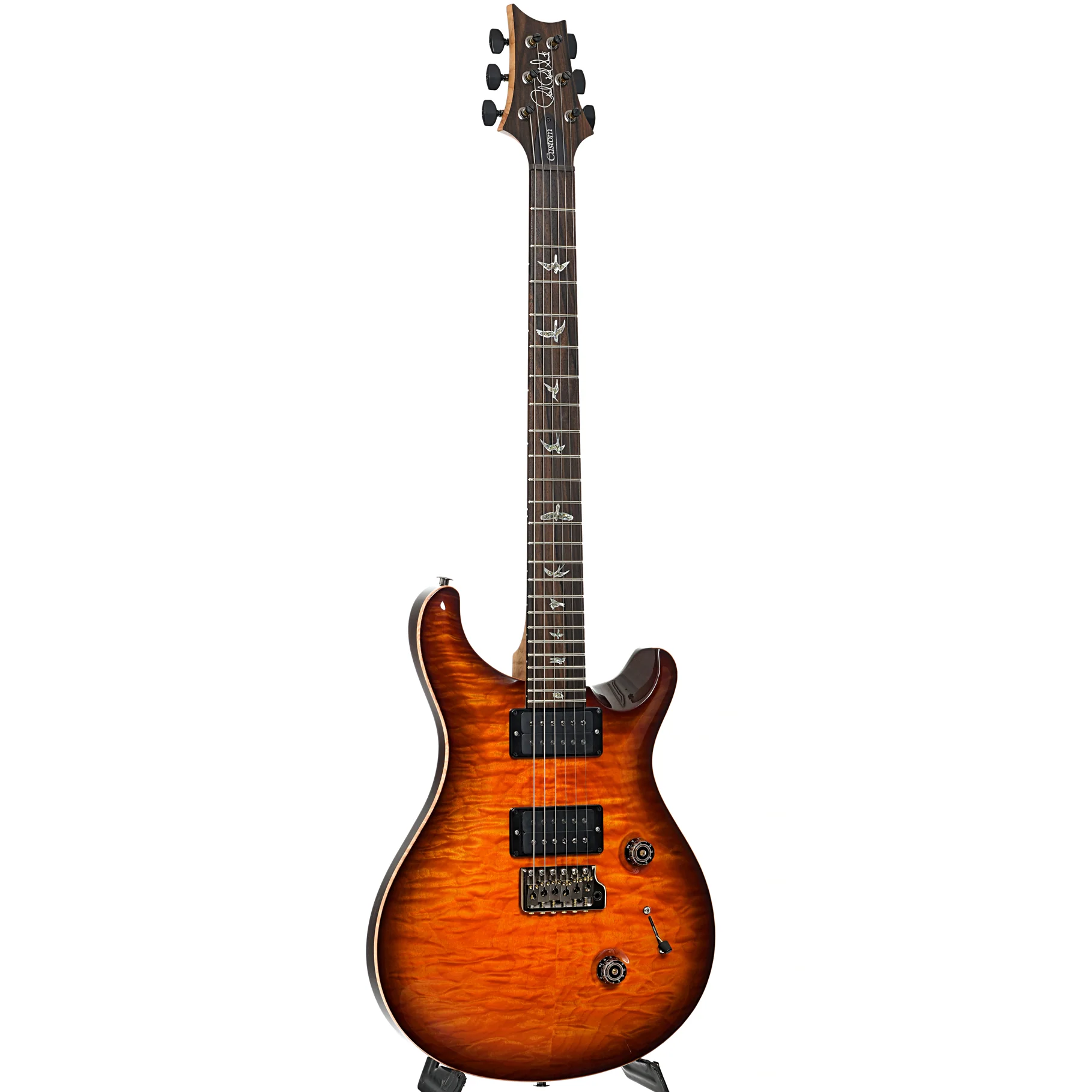 PRS Custom 24 Quilted Maple 10-Top Fatback Electric Guitar, Tobacco Burst - Image 3