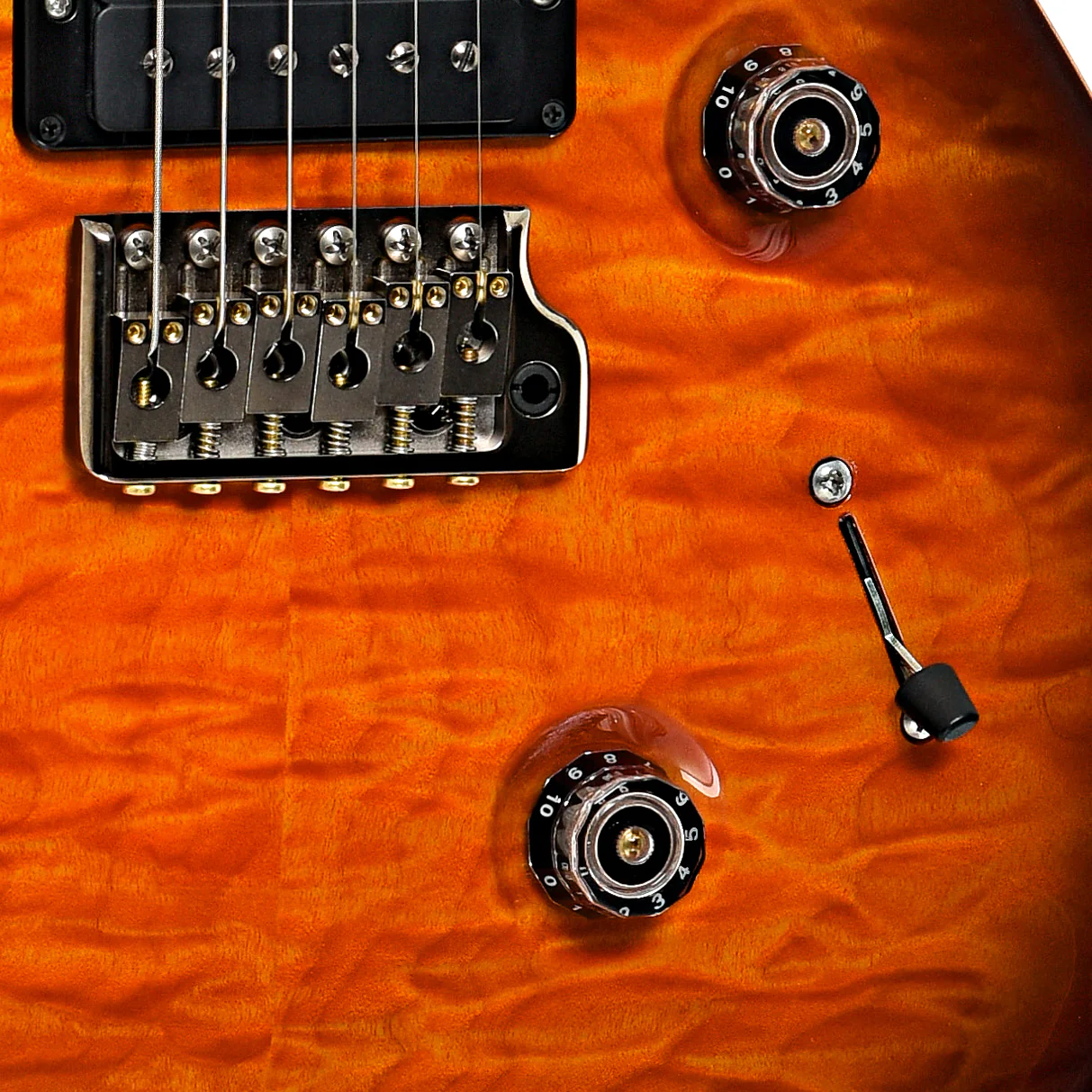 PRS Custom 24 Quilted Maple 10-Top Fatback Electric Guitar, Tobacco Burst - Image 5